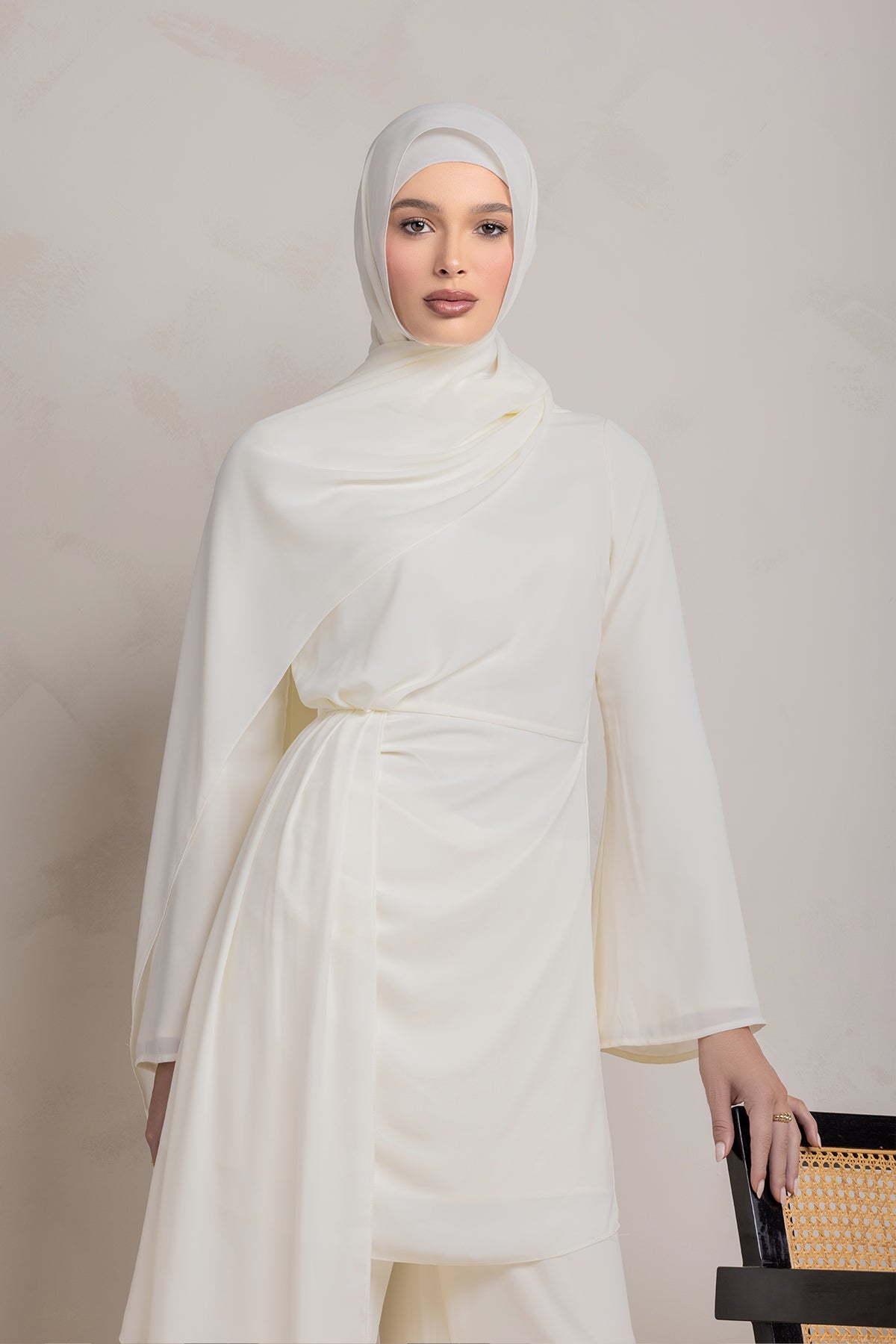 Nada Matching Hijab - Off White - 2