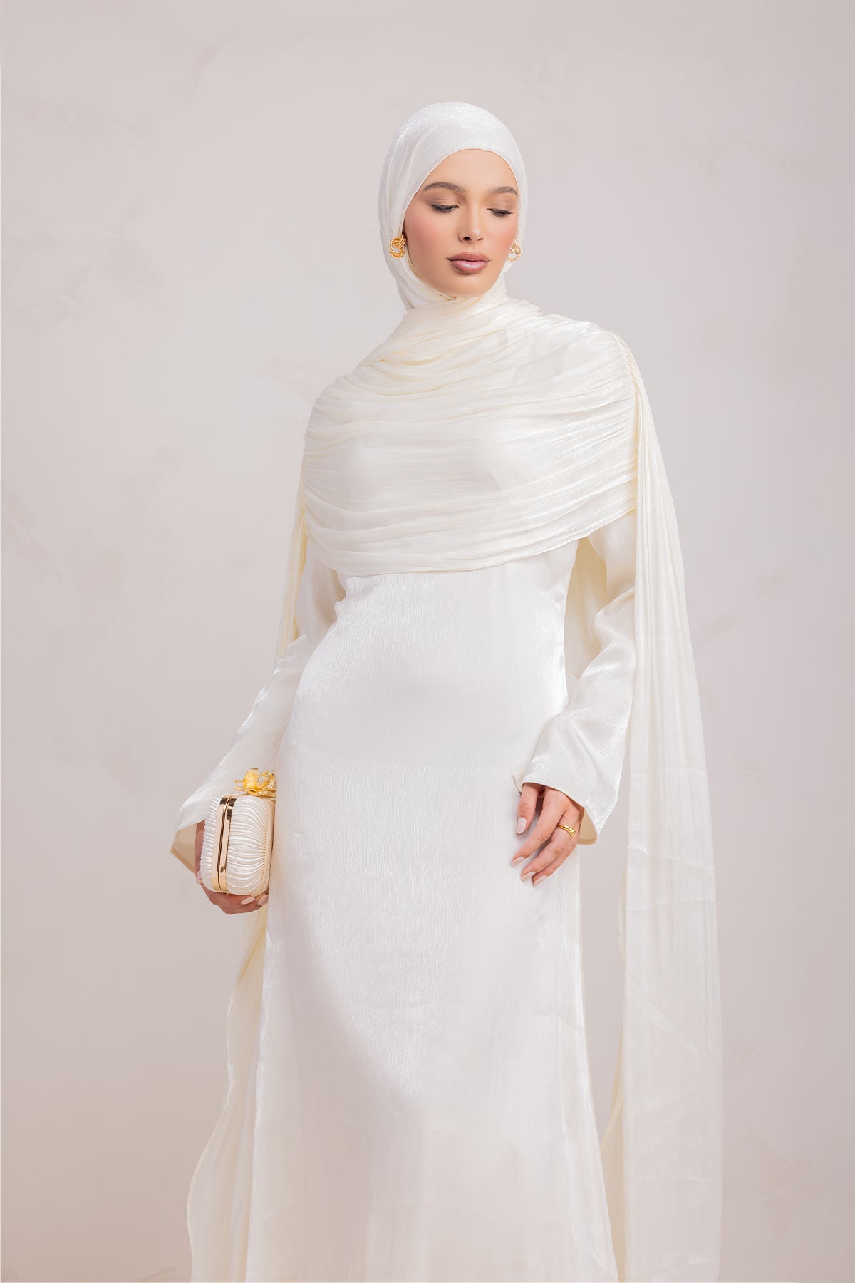 Muna Cape Gown - Ivory