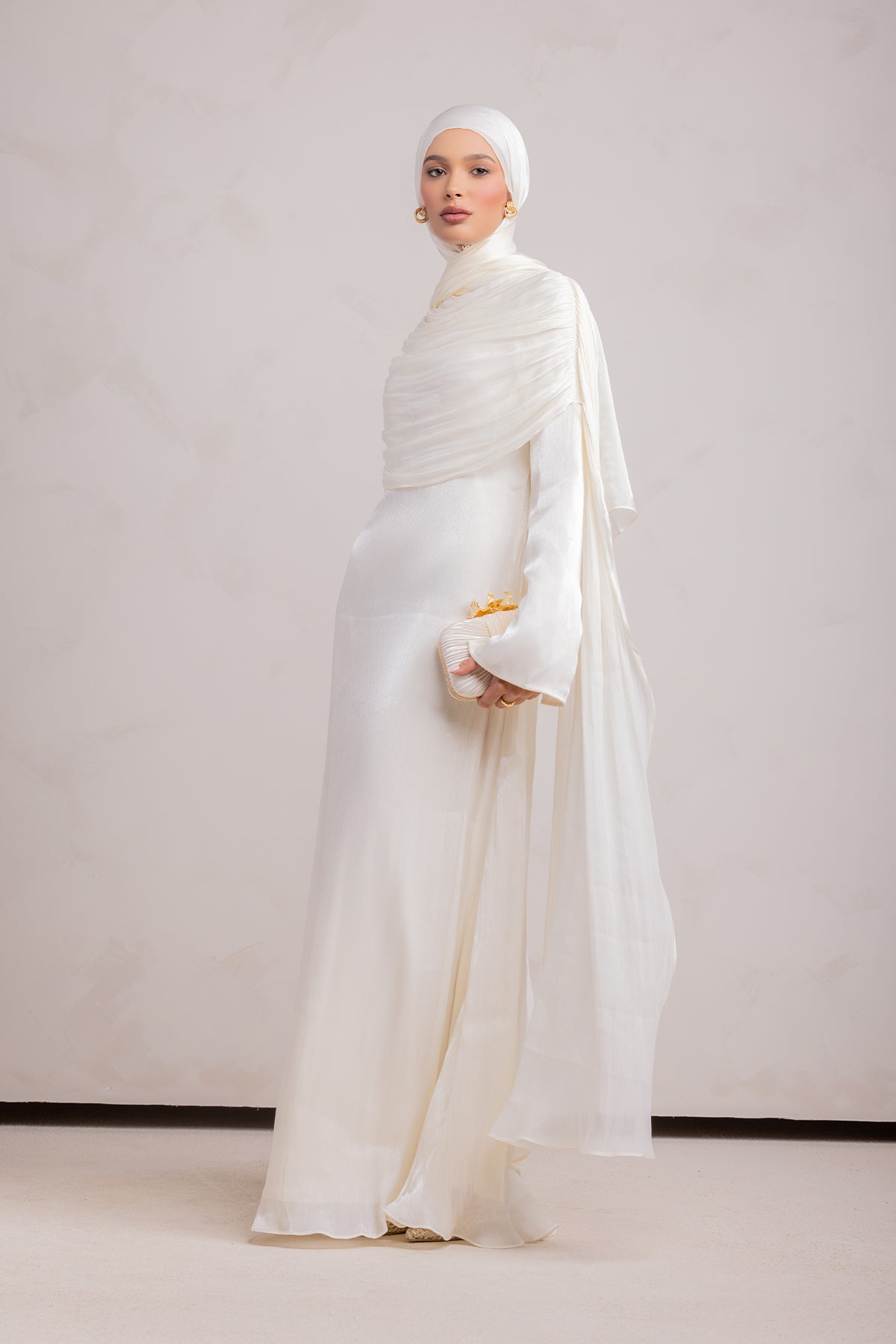 Muna Cape Gown - Ivory