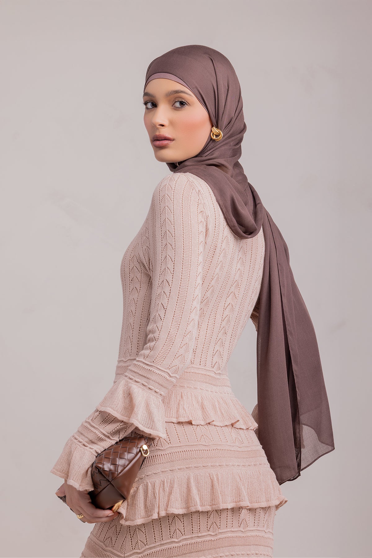 Zayna Knit Ruffle Maxi Dress- Sparkle Sea