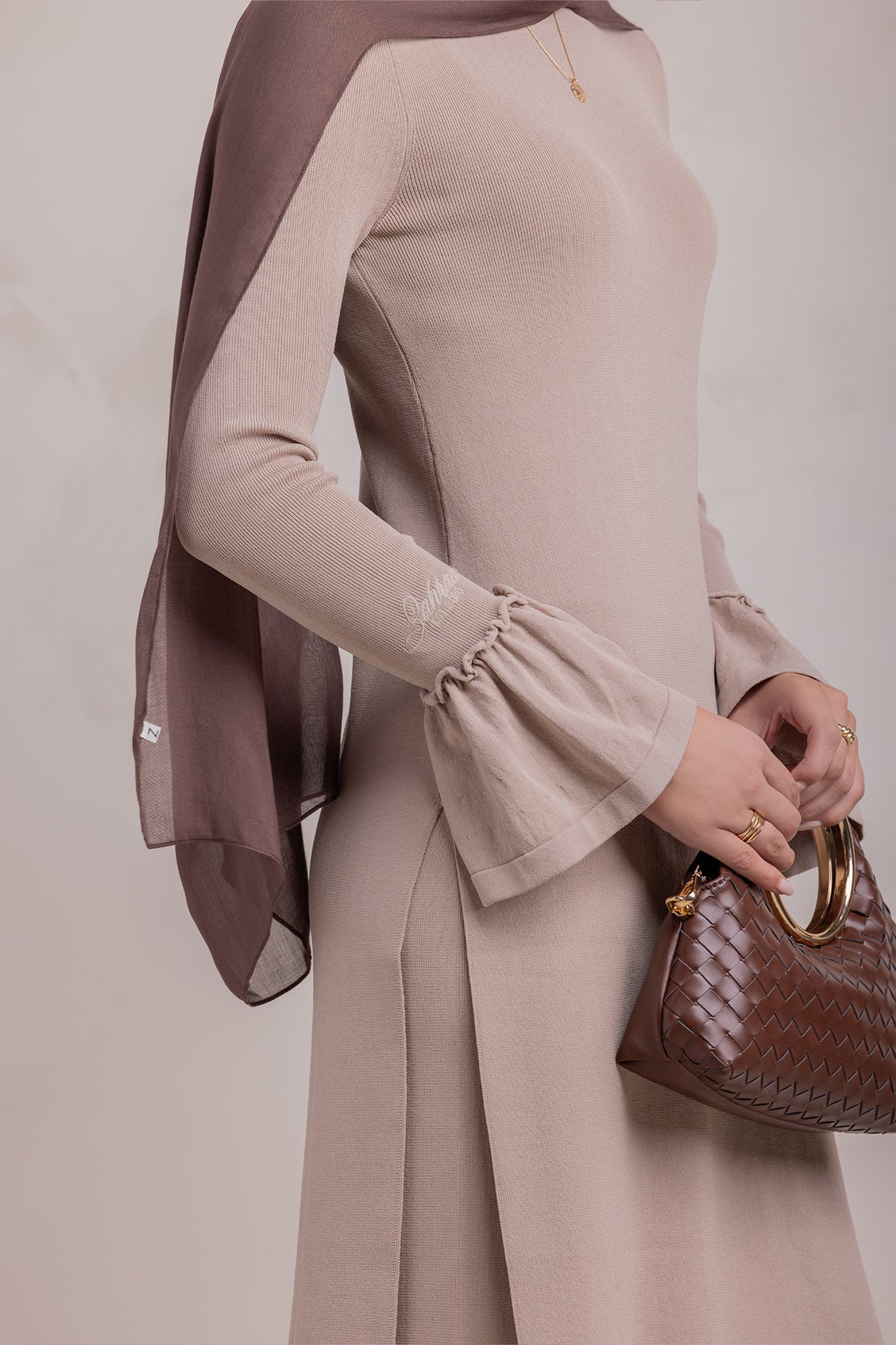 Yusra Knit Tunic- Taupe