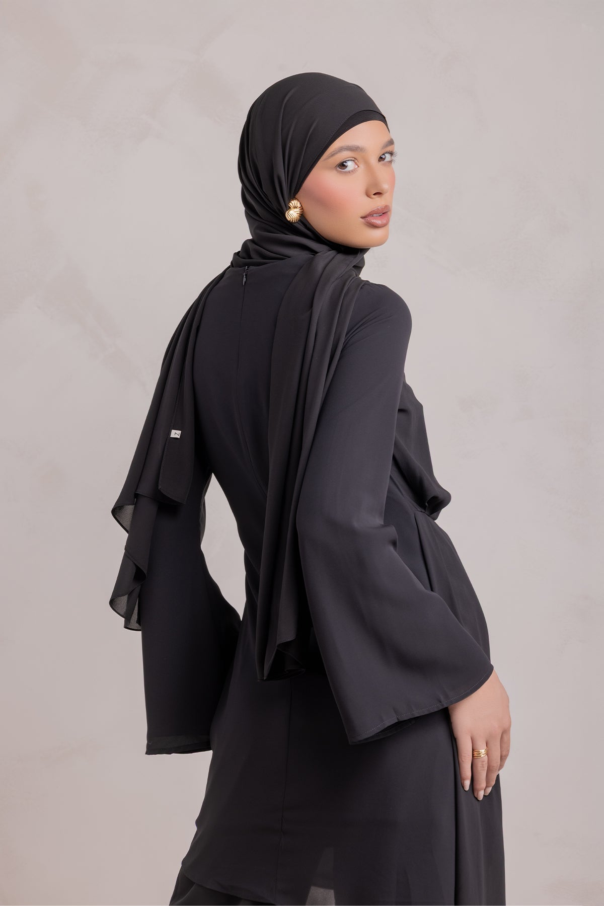 Nada Asymmetrical Tunic & Pant Set - Black