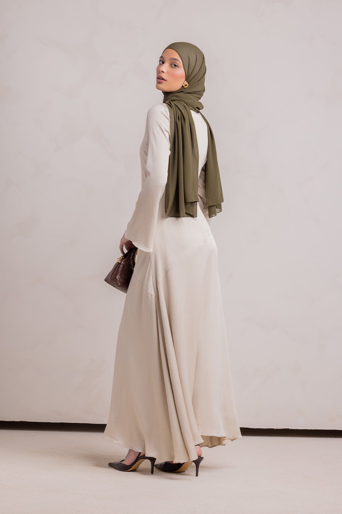 Irva Long Sleeve Maxi Dress-Sandstone - 12