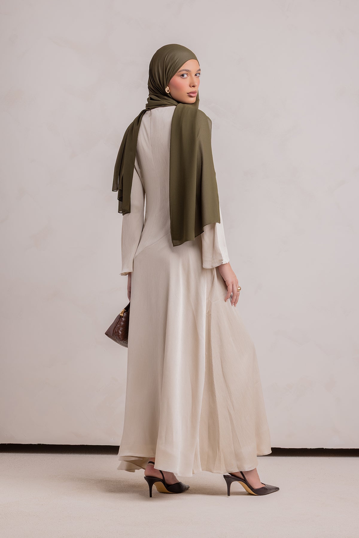 Irva Long Sleeve Maxi Dress-Sandstone - 9