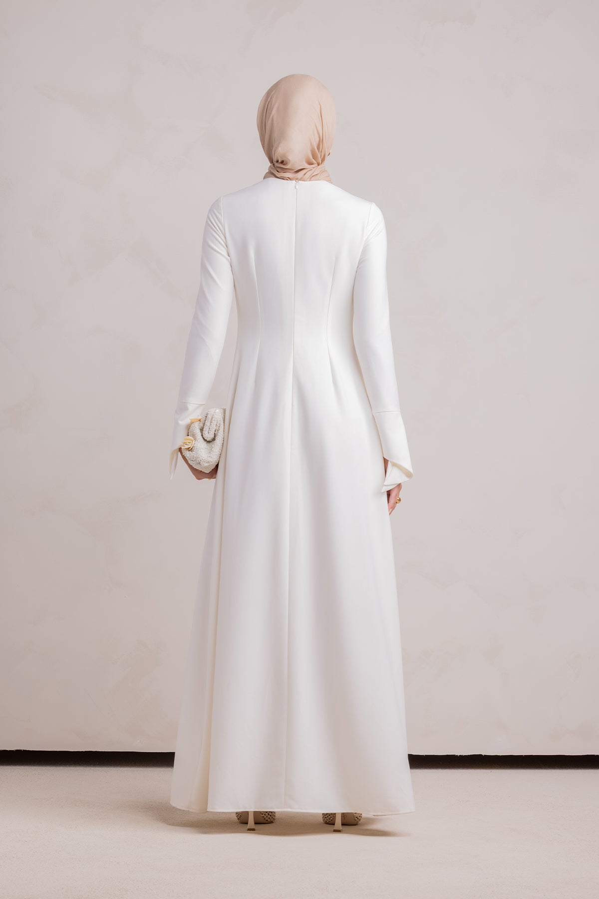 Ari Cape Maxi Gown - Off White - 4