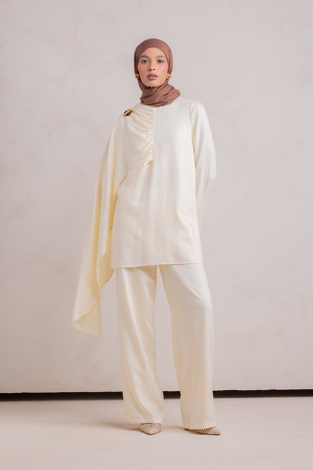 Lauren Cape Tunic - Cream - 5