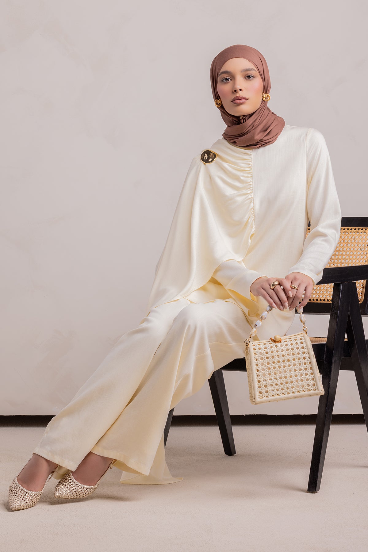 Lauren Cape Tunic - Cream - 4