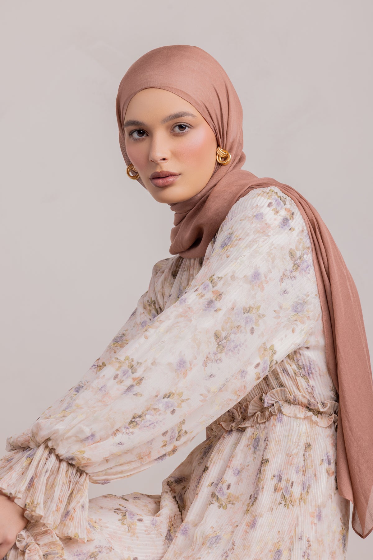 Aiza Pleated Floral Maxi Dress- Fairy