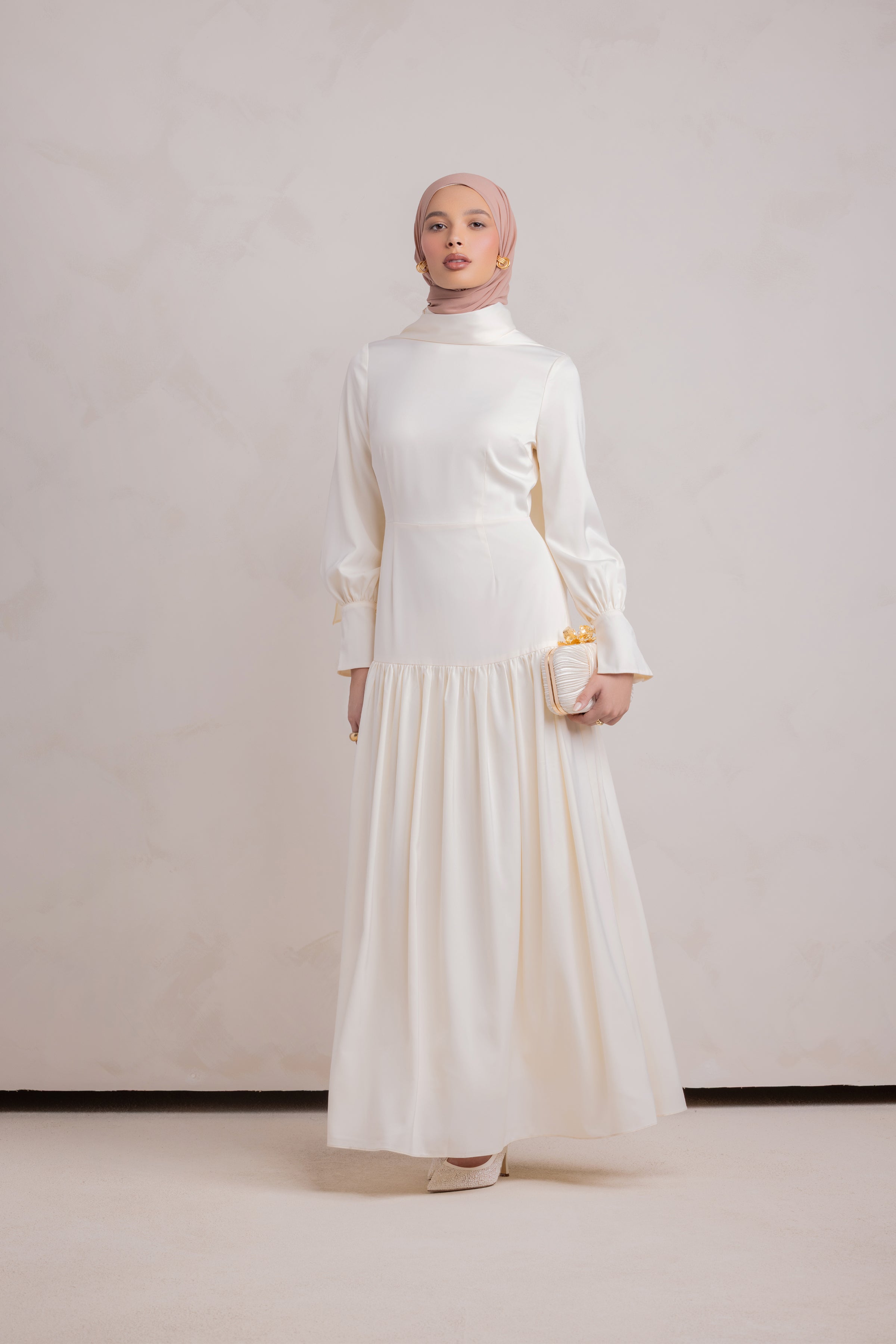 Nideen Maxi Dress - Off White - 4