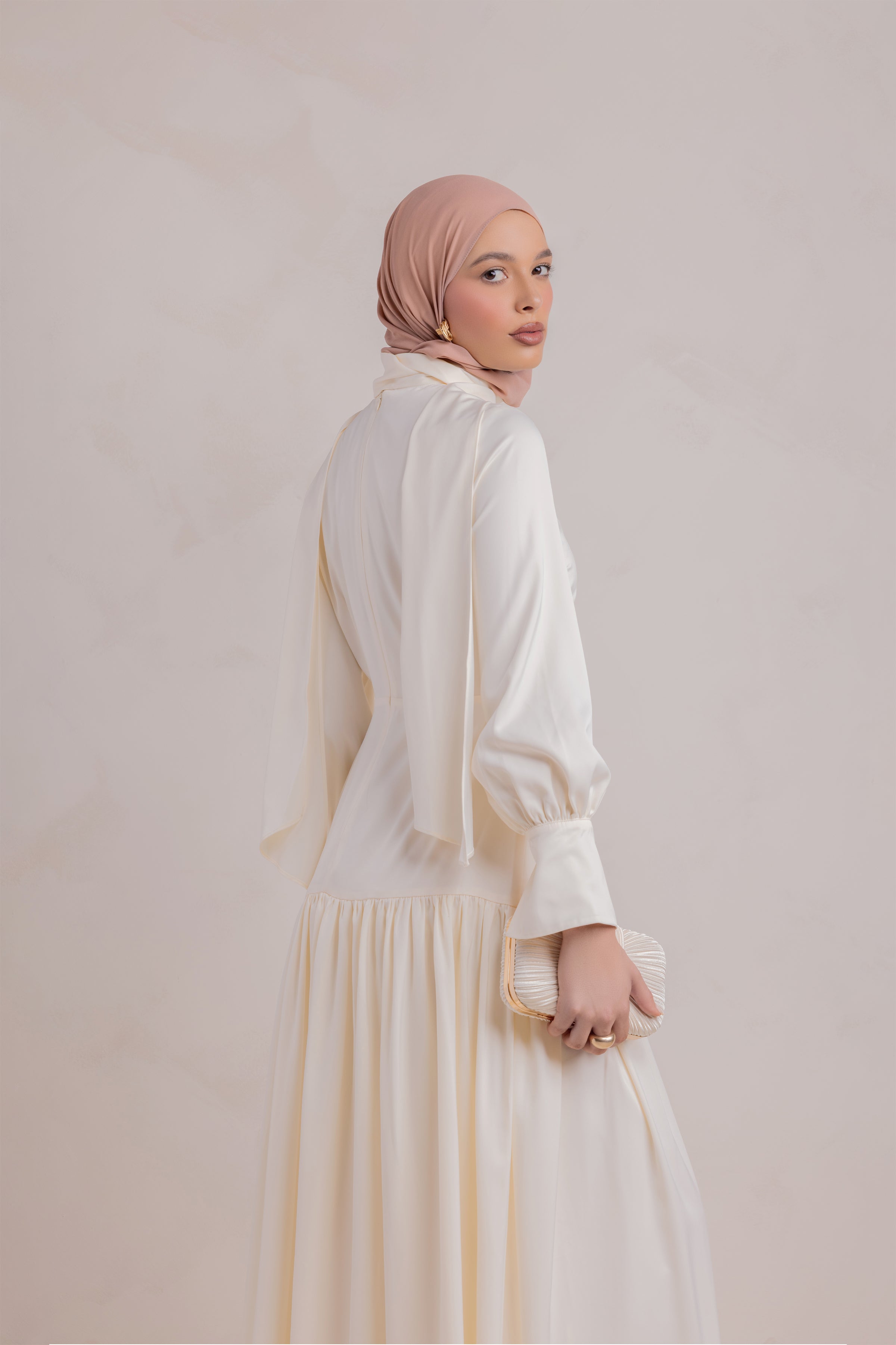 Nideen Maxi Dress - Off White - 12