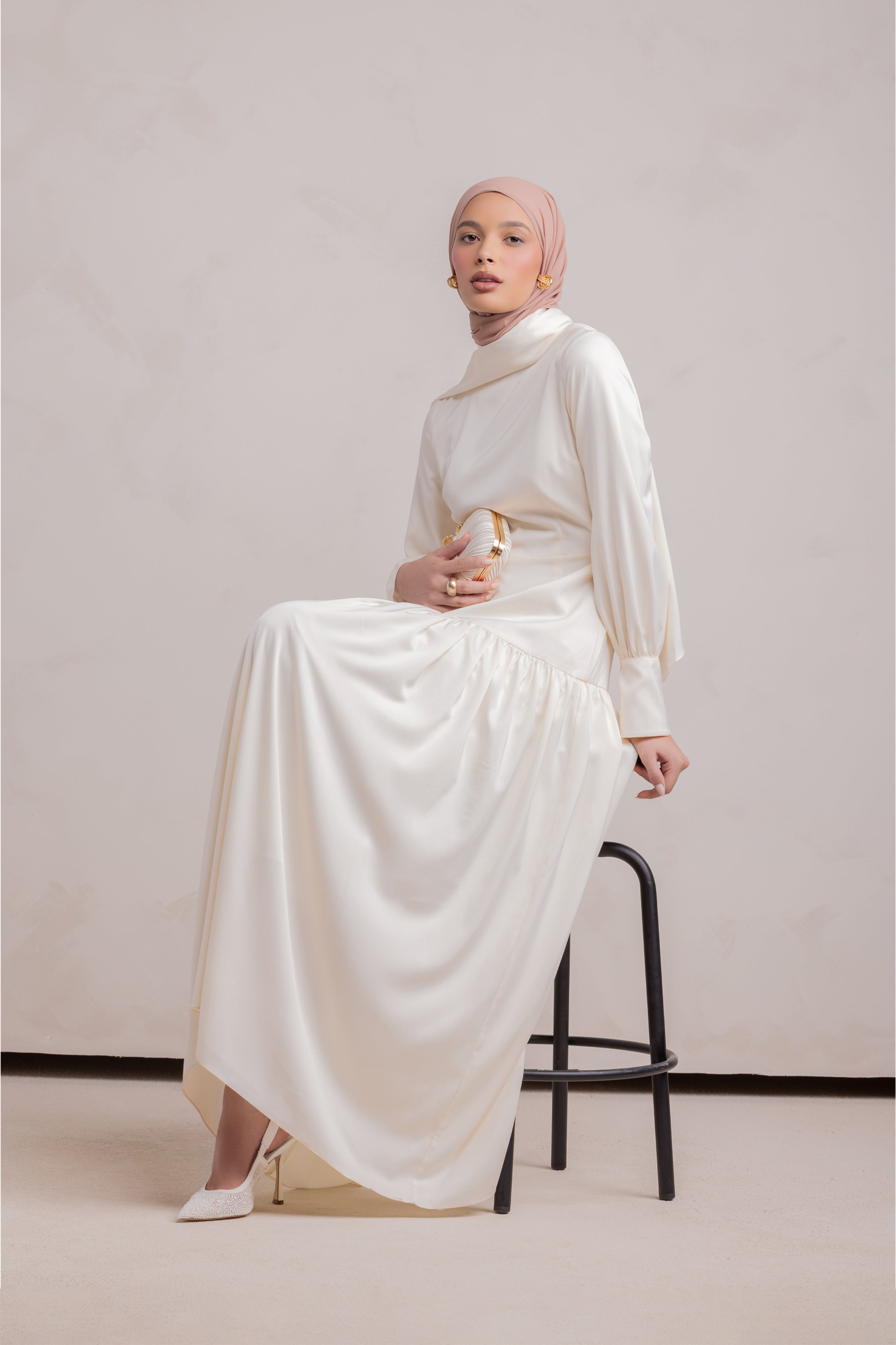 Nideen Maxi Dress - Off White - 2