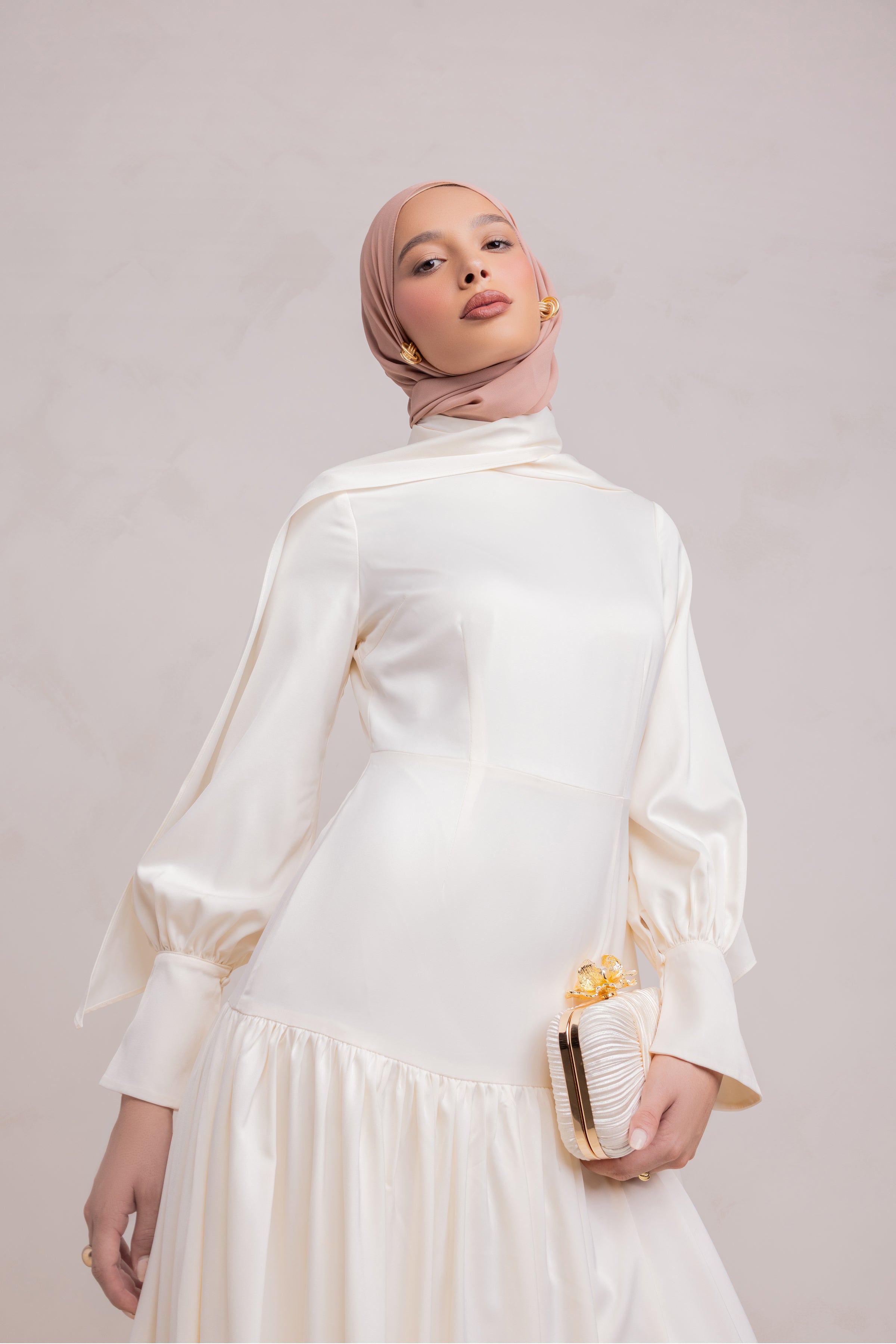 Nideen Maxi Dress - Off White - 8