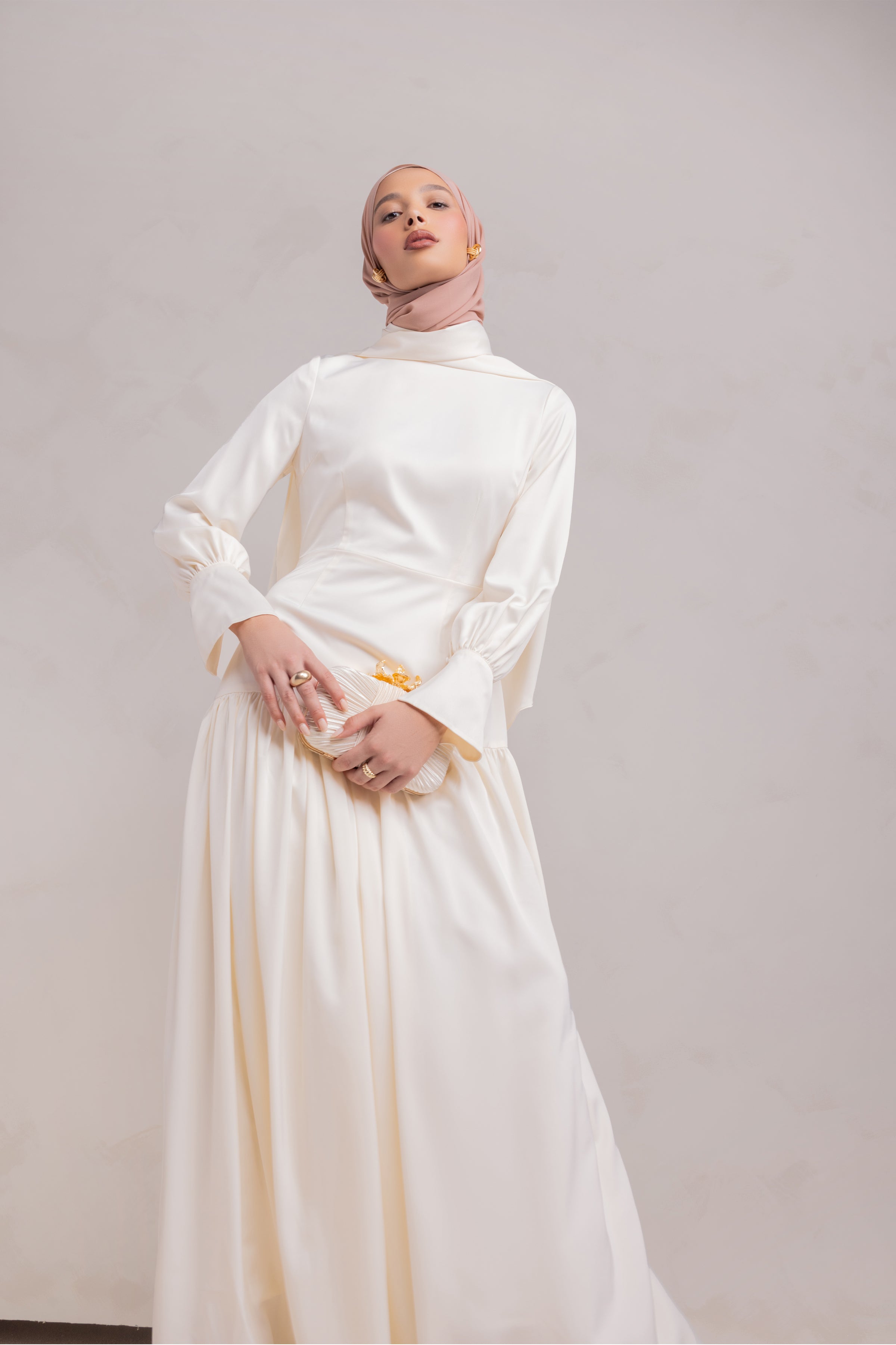 Nideen Maxi Dress - Off White - 1