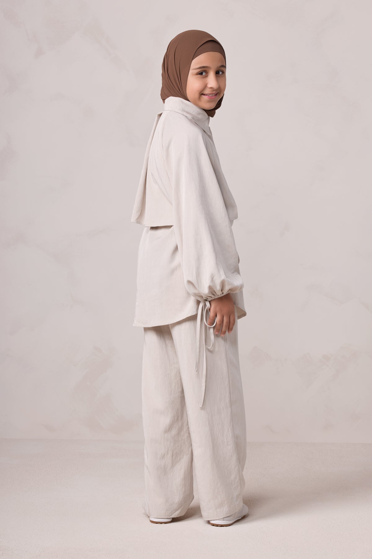 Aylin Kids Tunic & Pant Set - Latte