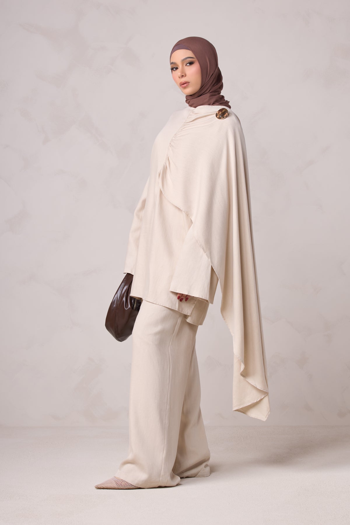 Lauren Cape Tunic - Taupe