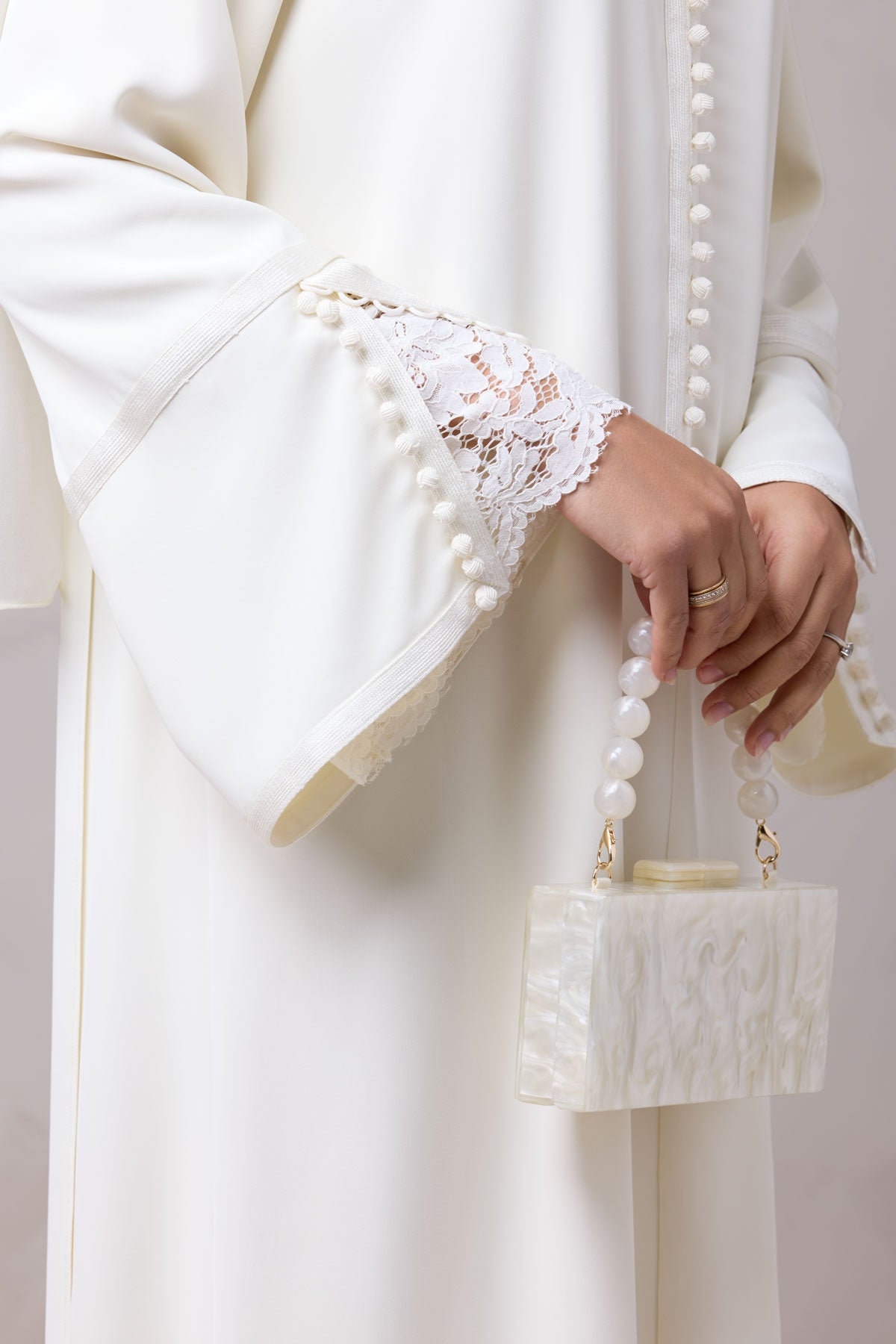 Layali Lace Embroidered Abaya & Hijab Set