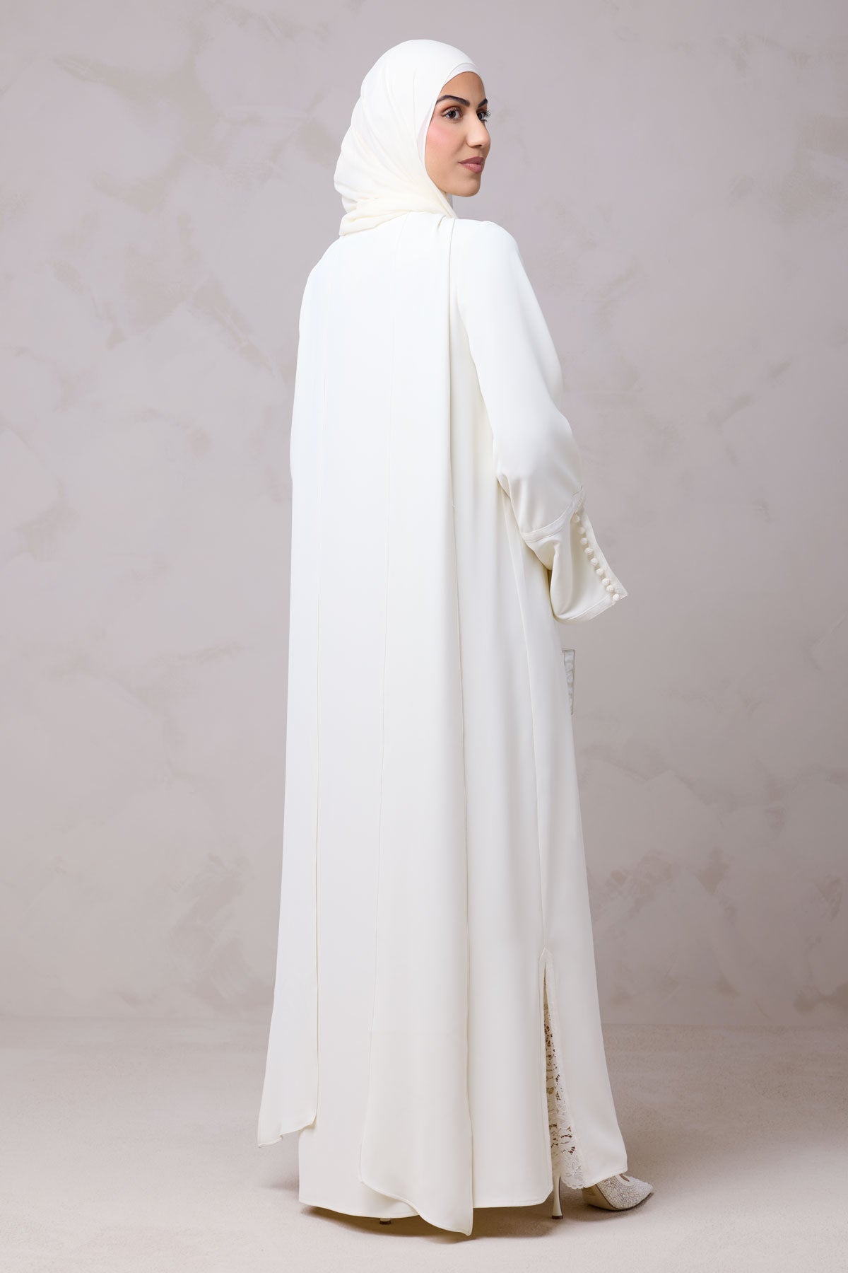 Layali Lace Embroidered Abaya & Hijab Set