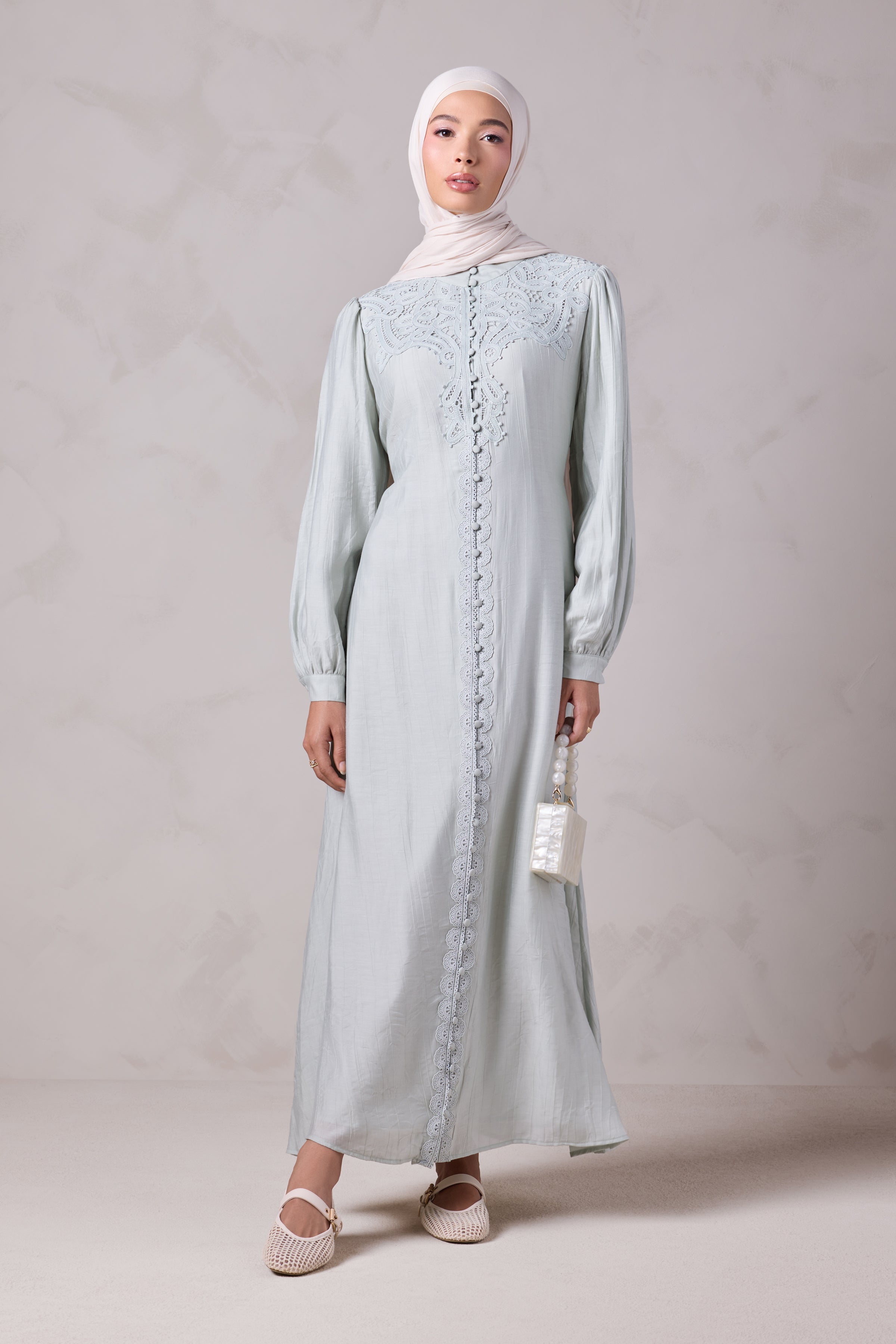 Aleena Lace Maxi Dress - Nasmet El Arz