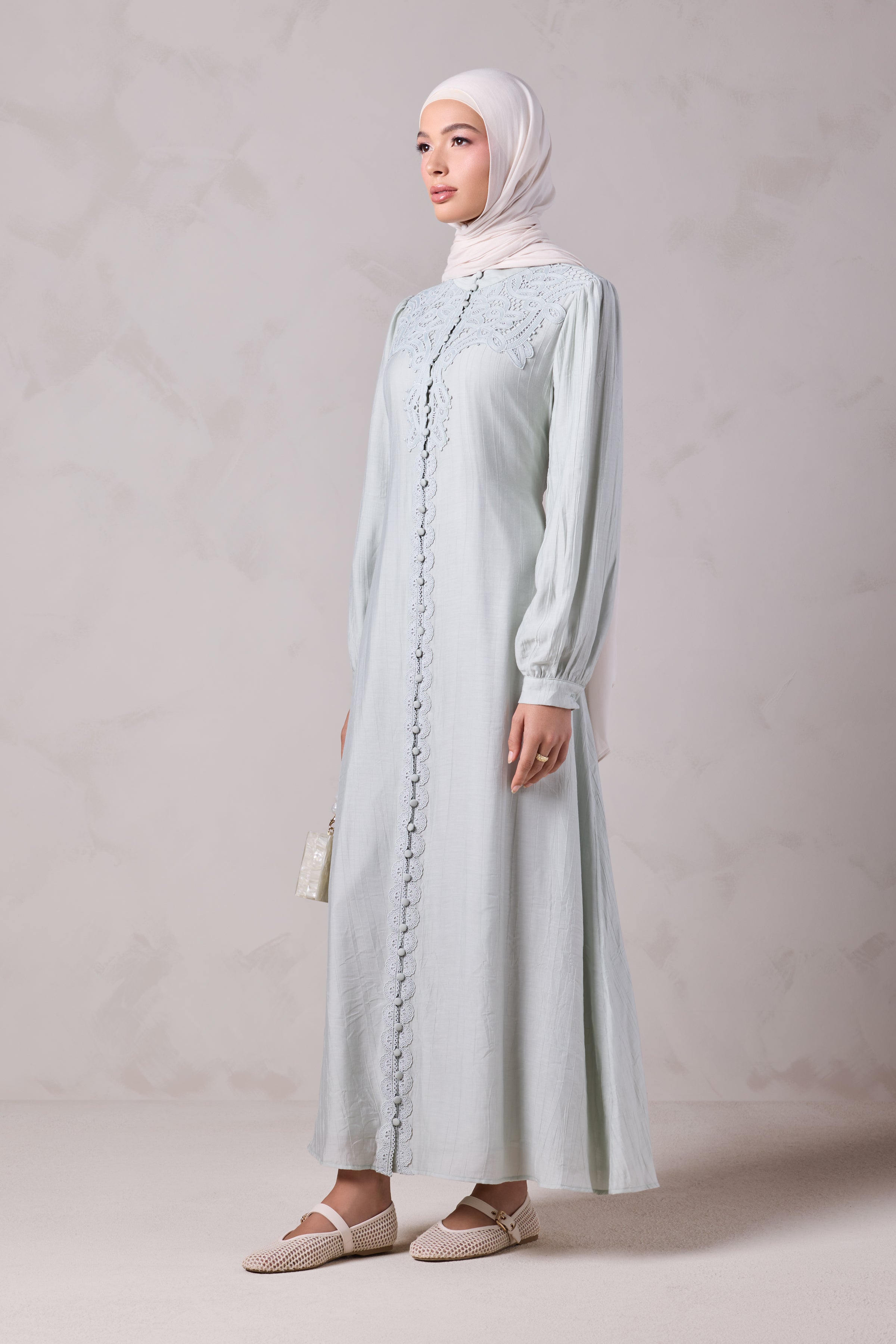Aleena Lace Maxi Dress - Nasmet El Arz