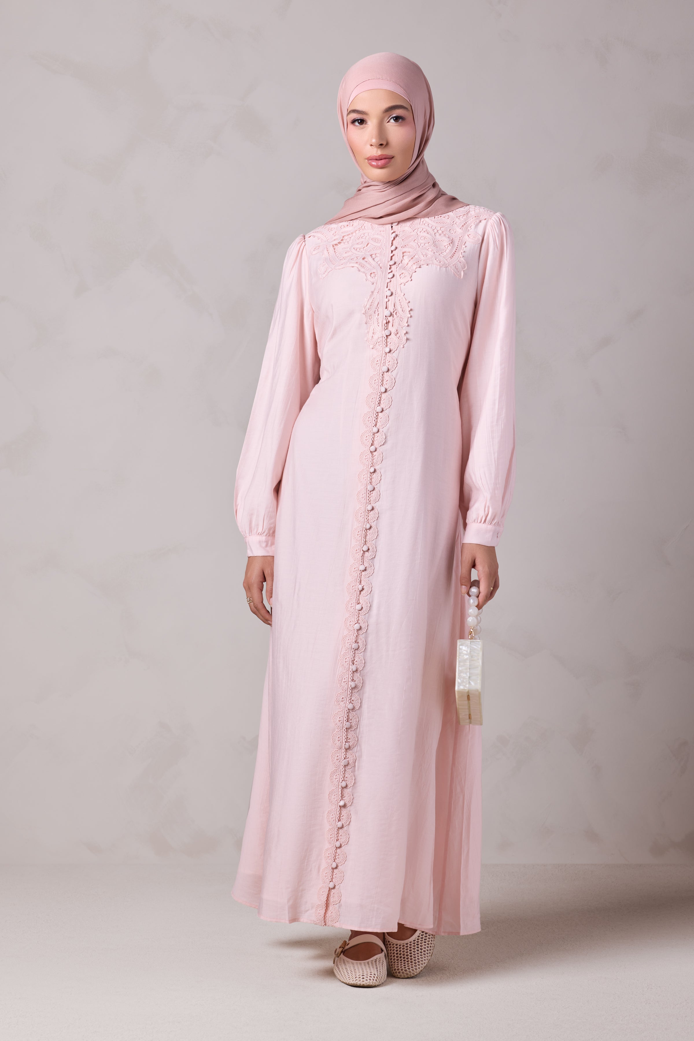 Aleena Lace Maxi Dress - Zahret El Ward