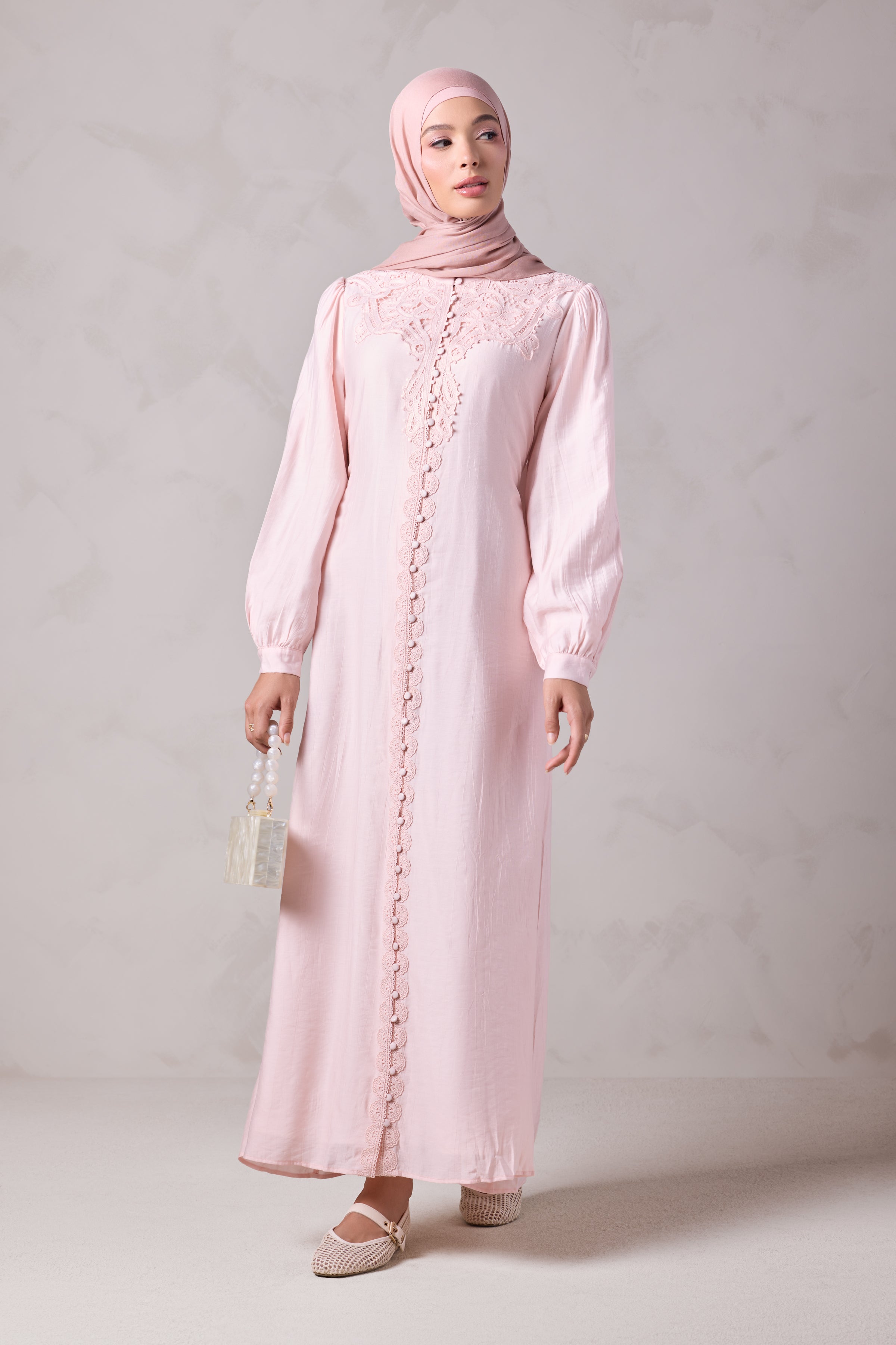 Aleena Lace Maxi Dress - Zahret El Ward