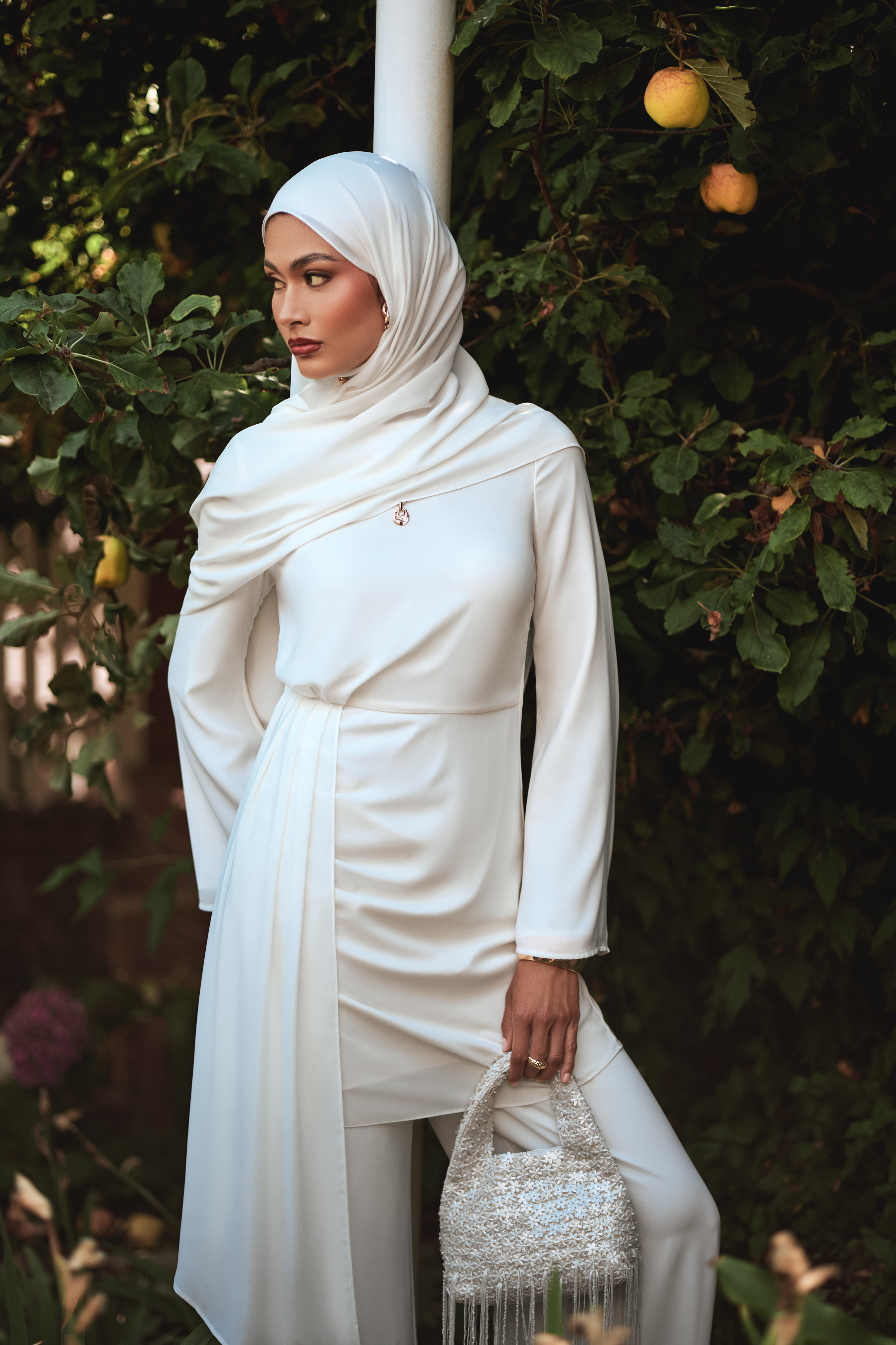 Nada Asymmetrical Tunic & Pant Set - Off White - 4
