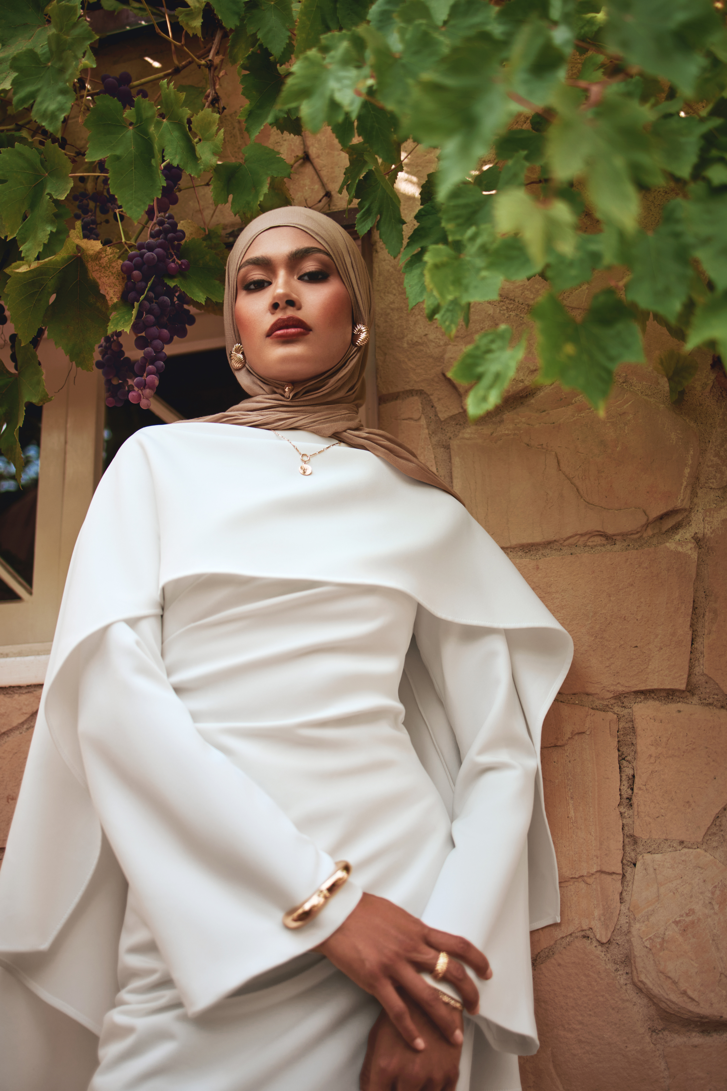 Meyah Synched Cape Top - Off White