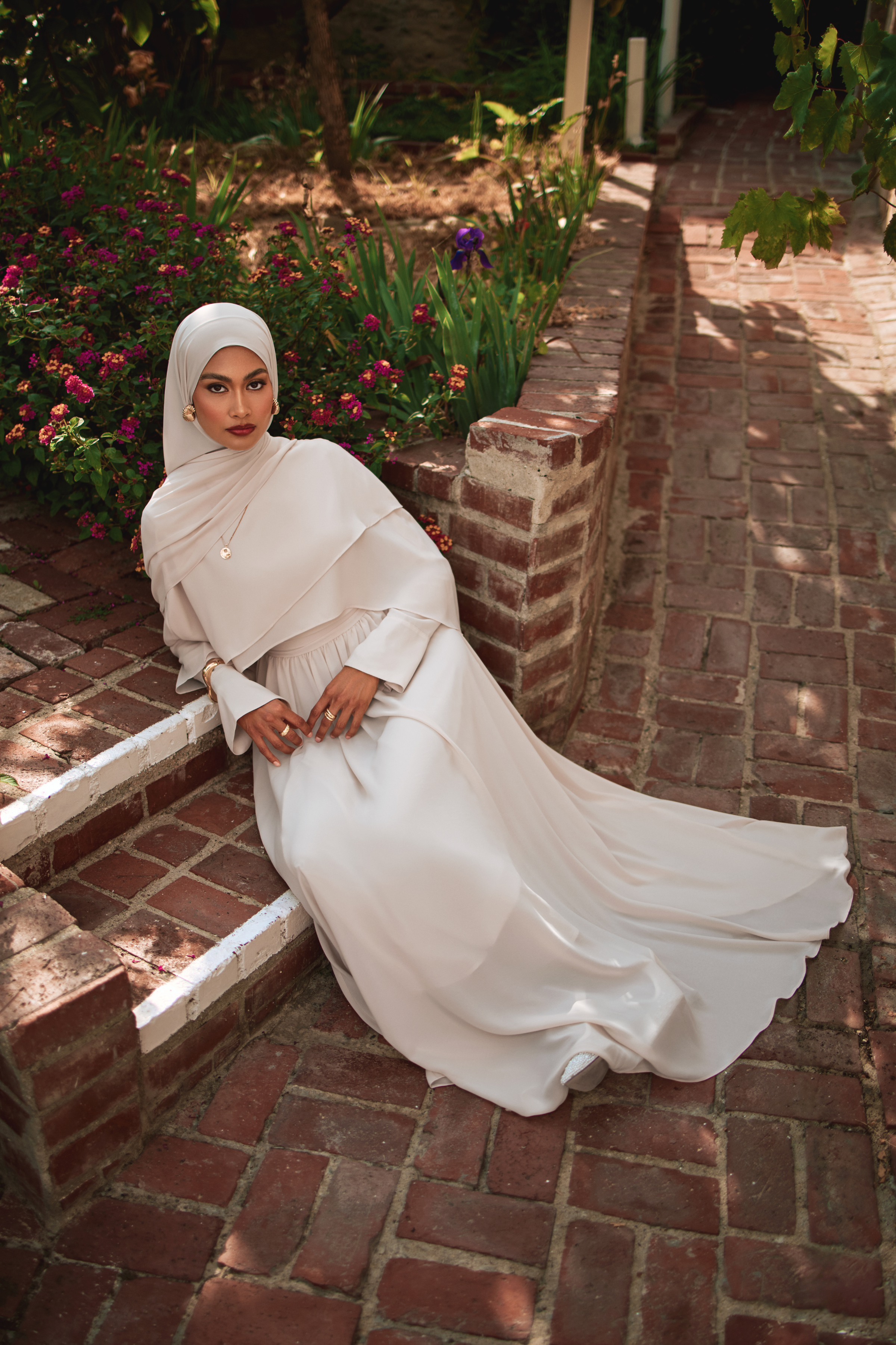 Fayruz Cape Maxi Dress - Noor Sand - 11