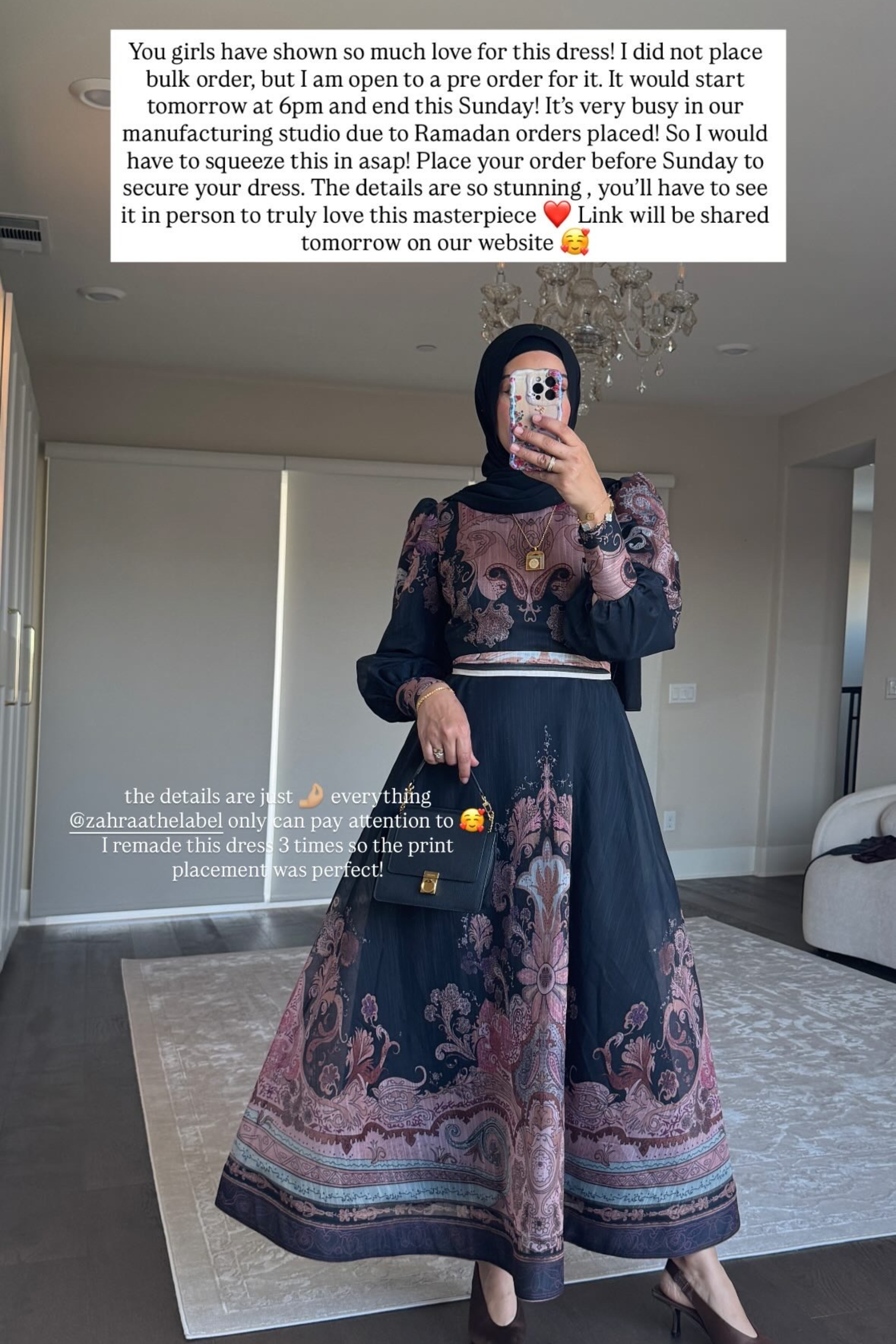 Reyana Paisley Long Sleeve Maxi Dress