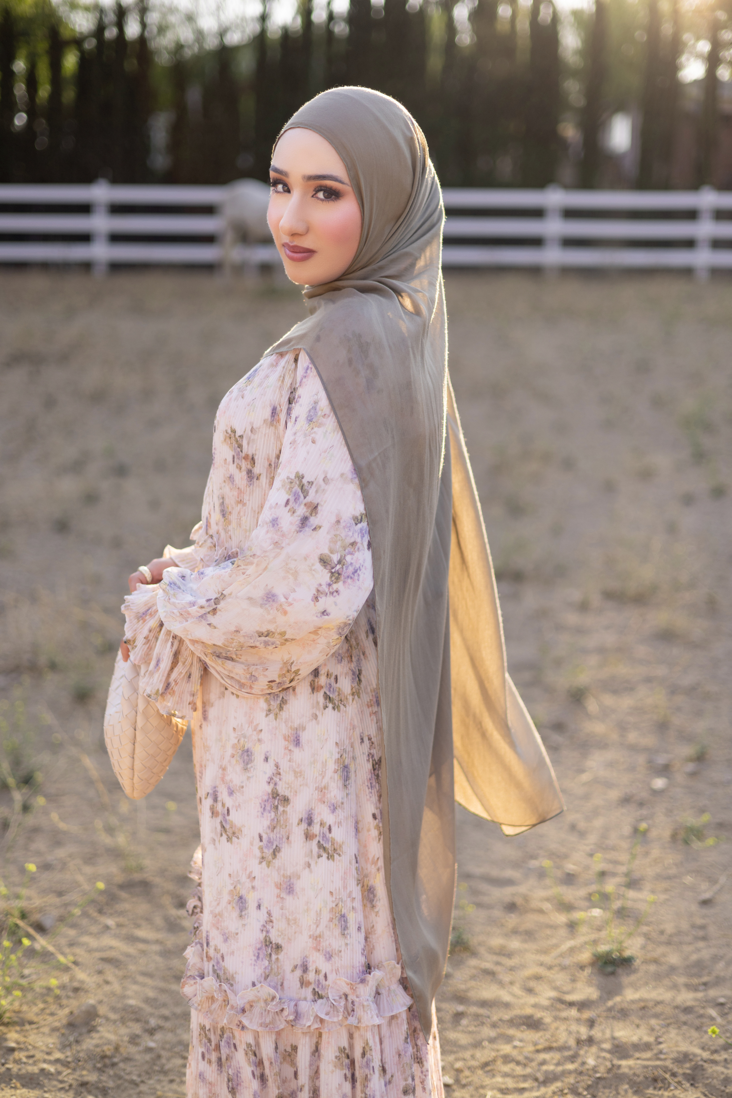 Aiza Pleated Floral Maxi Dress- Fairy