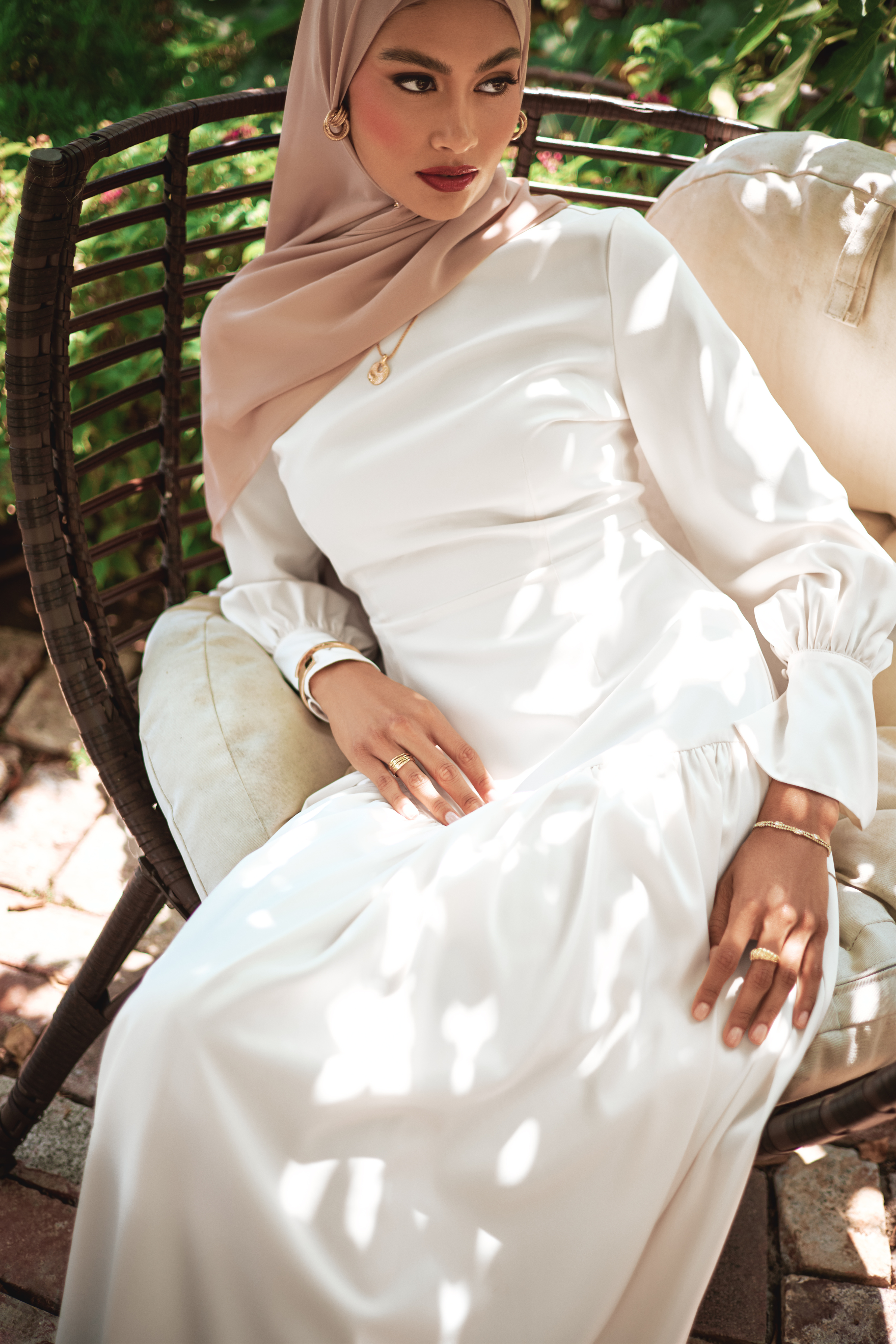 Nideen Maxi Dress - Off White - 7