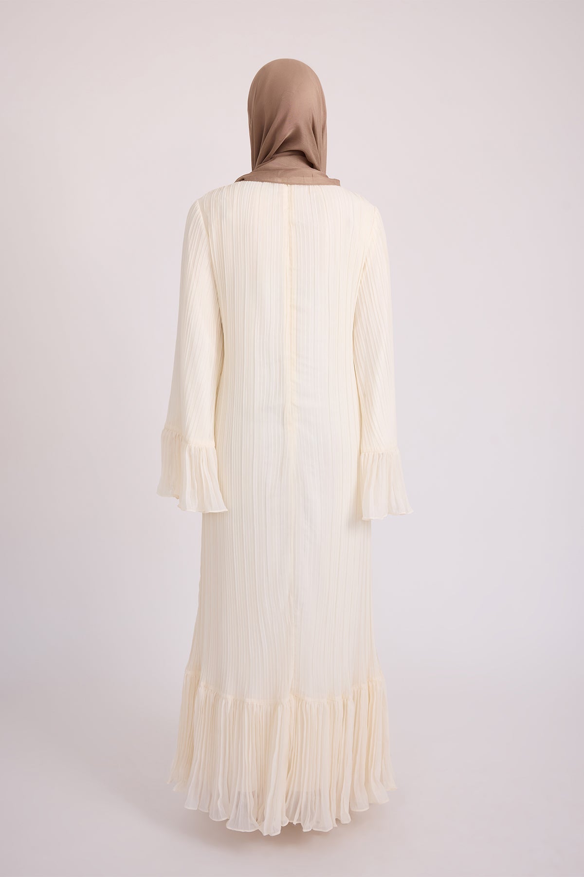 Camille Pleated Maxi Dress - Off White