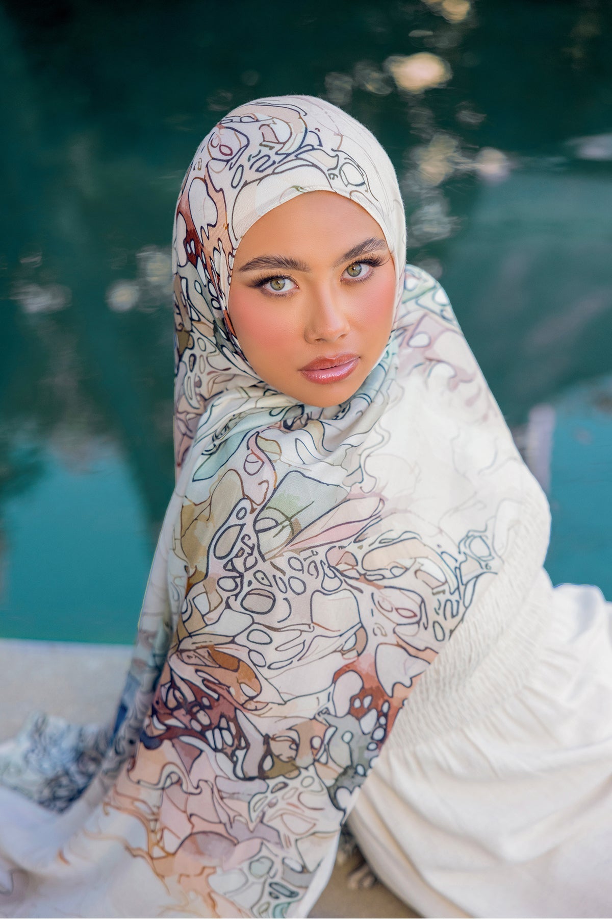 Flutter Print Modal Hijab Zahraa The Label flutter-print-modal-hijab-zahraa-the-label