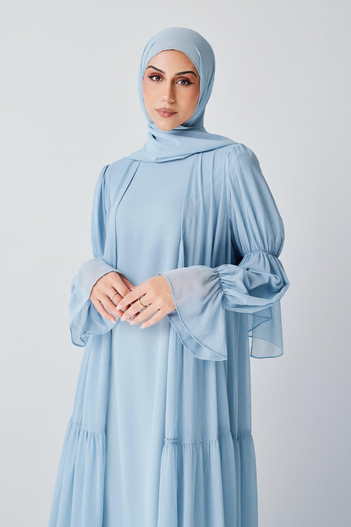 Bohemian Abaya Set - Marine