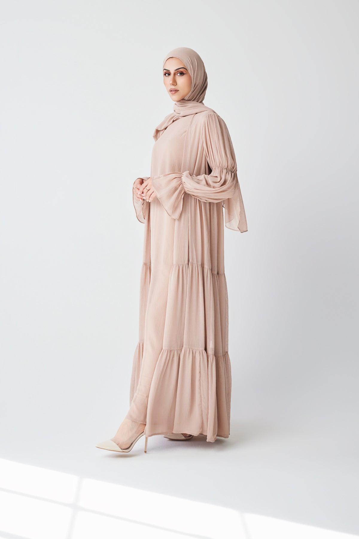 Bohemian Abaya Set - Sand