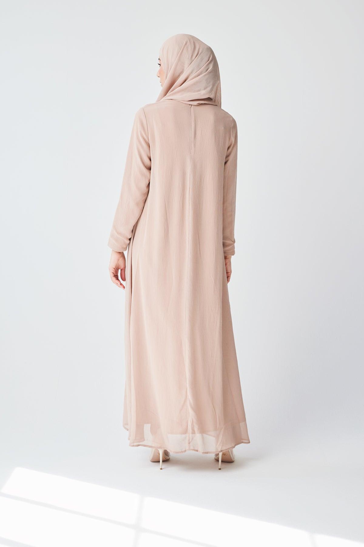 Bohemian Abaya Set - Sand