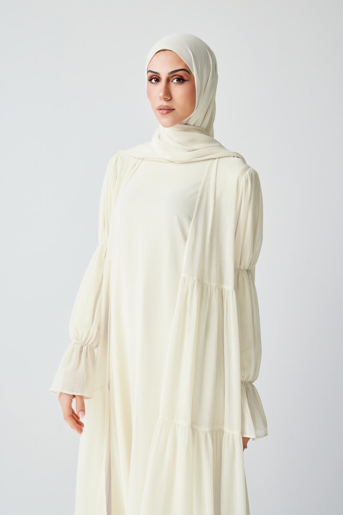 Bohemian Abaya Set - Ivory