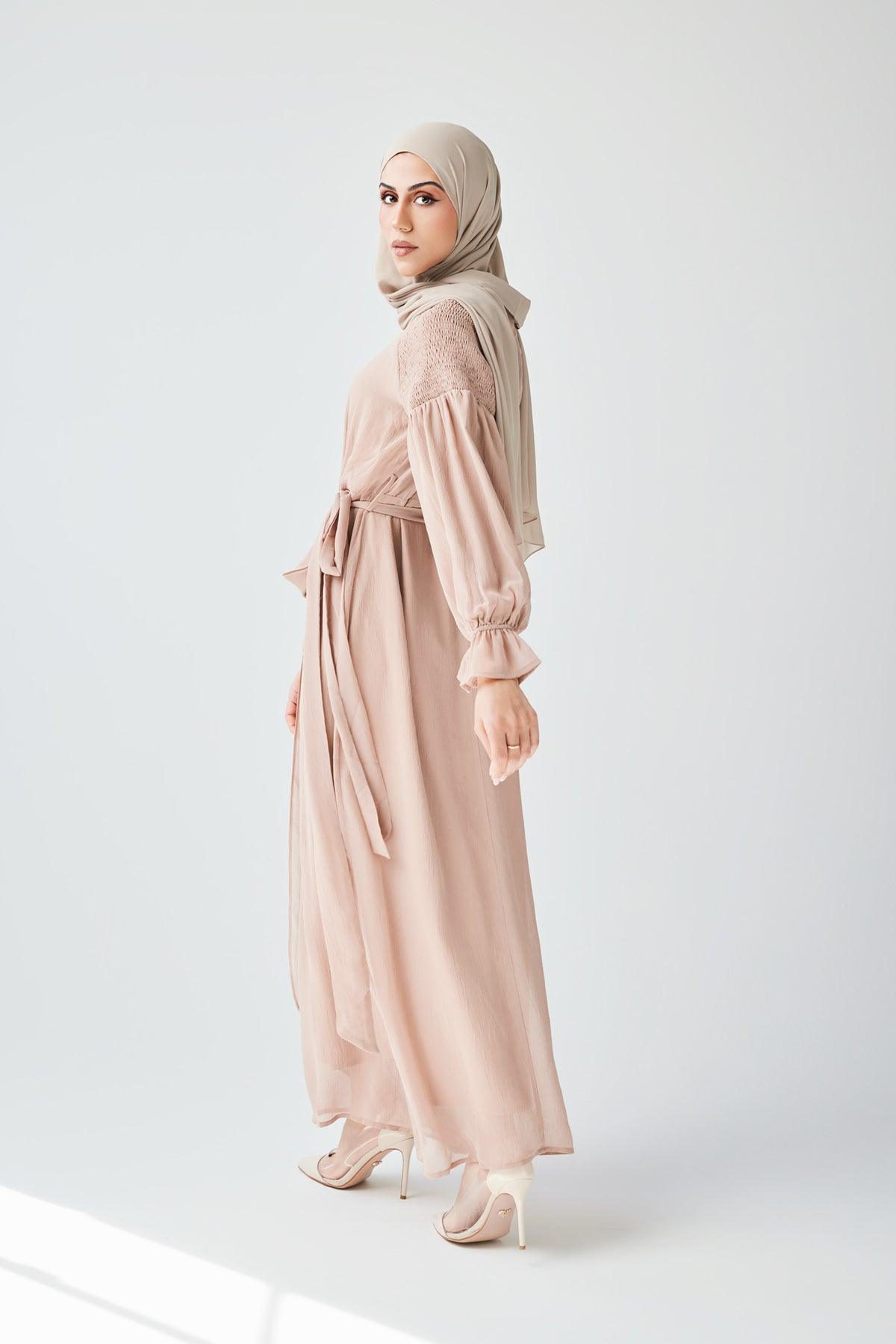 Brianna Tie Wrap Maxi Dress - Sand