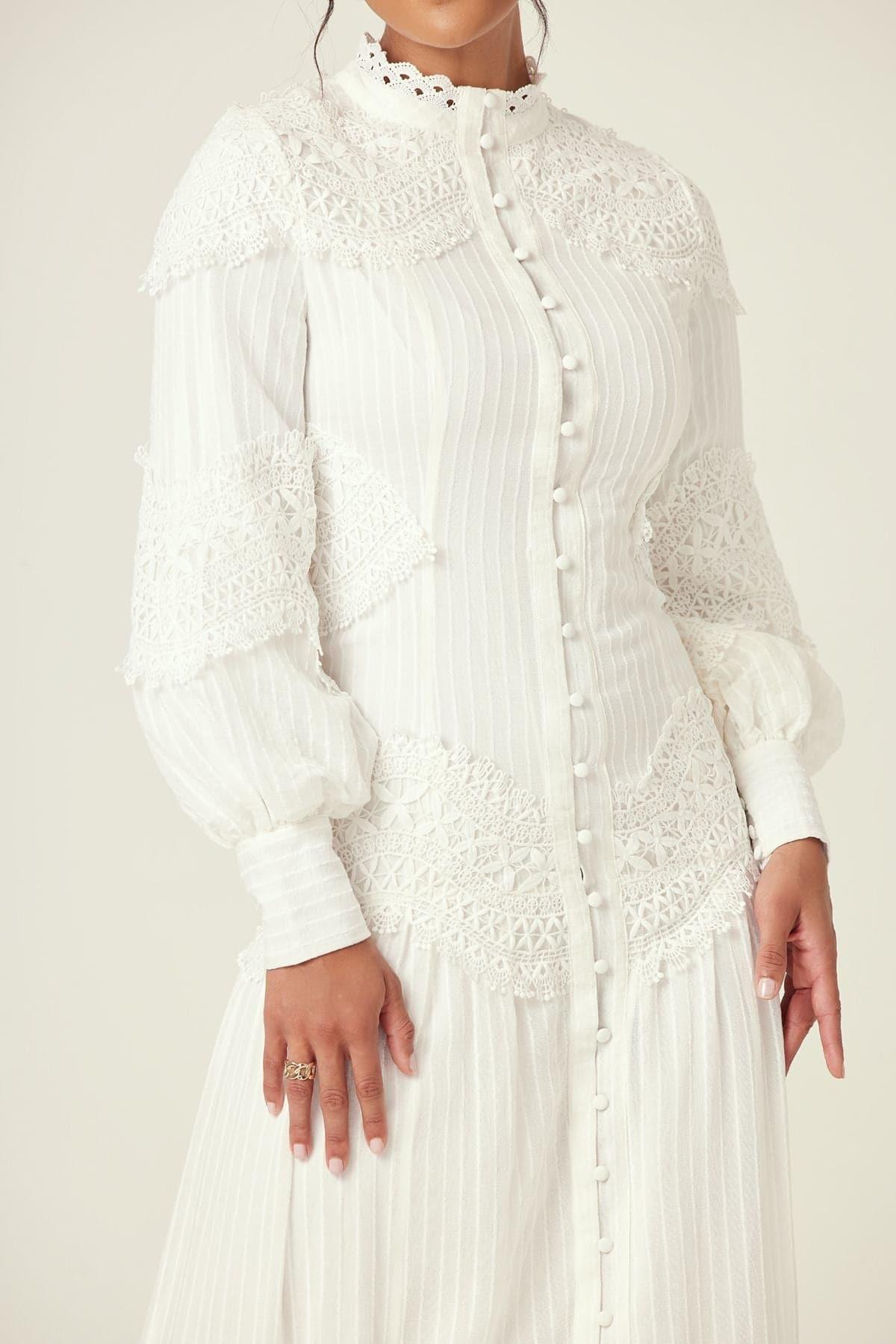 Lavisa- White Cotton Lace. – Amber Whitecliffe Boutique