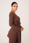 Amara Two Piece Matching Set- Mocha - Zahraa The Label