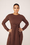 Amara Two Piece Matching Set- Mocha - Zahraa The Label