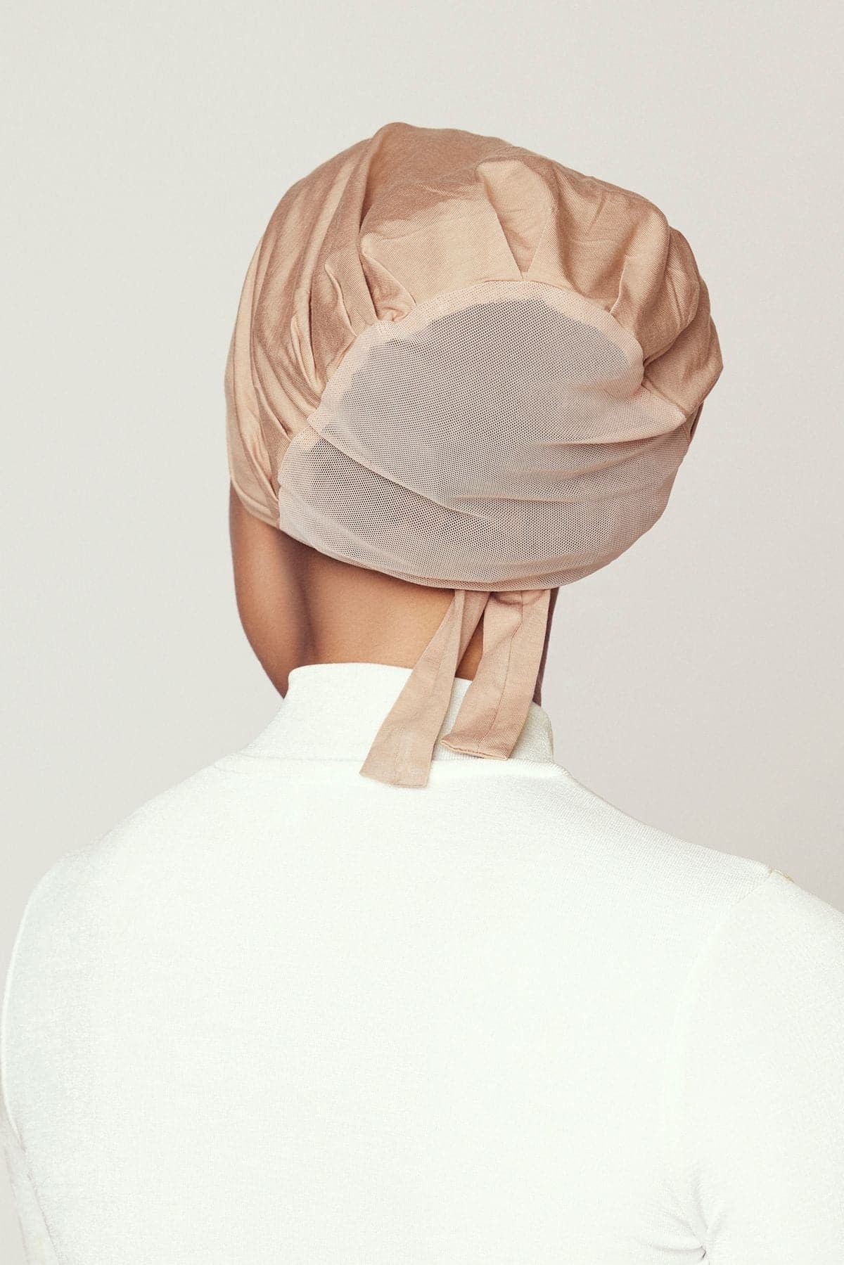 Aria Mesh Tie Back Undercap- Caramel - Zahraa The Label