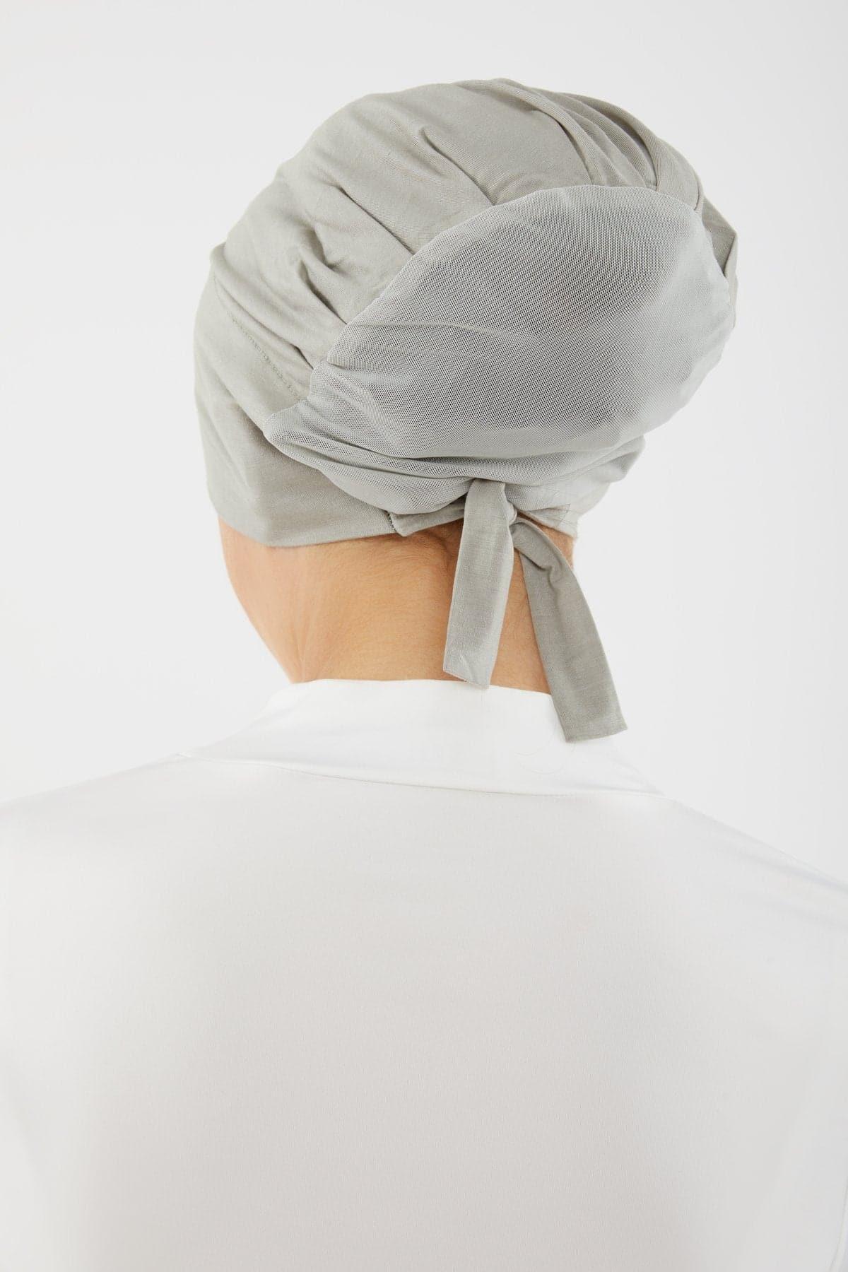 Aria Mesh Tie Back Undercap- London Fog - Zahraa The Label