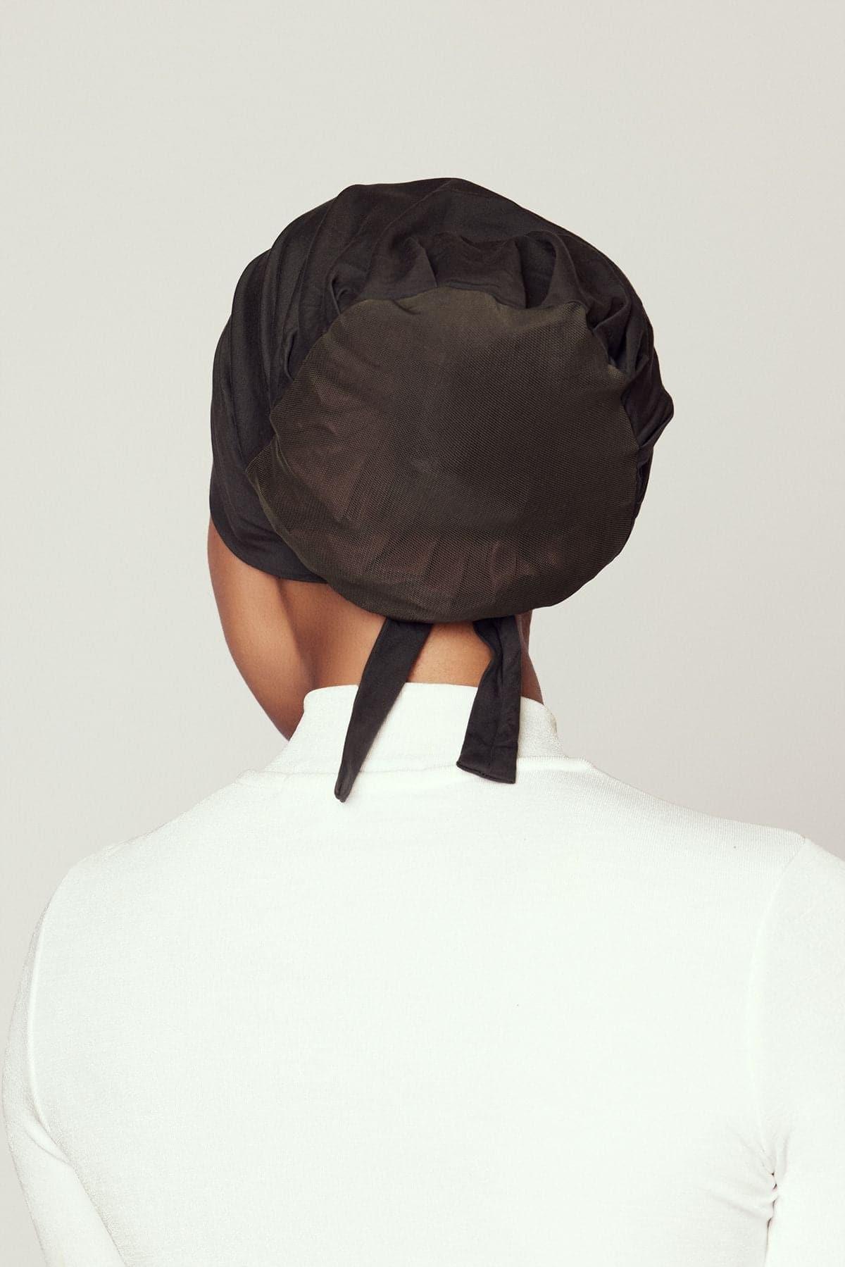 Aria Mesh Tie Back Undercap- Olive - Zahraa The Label