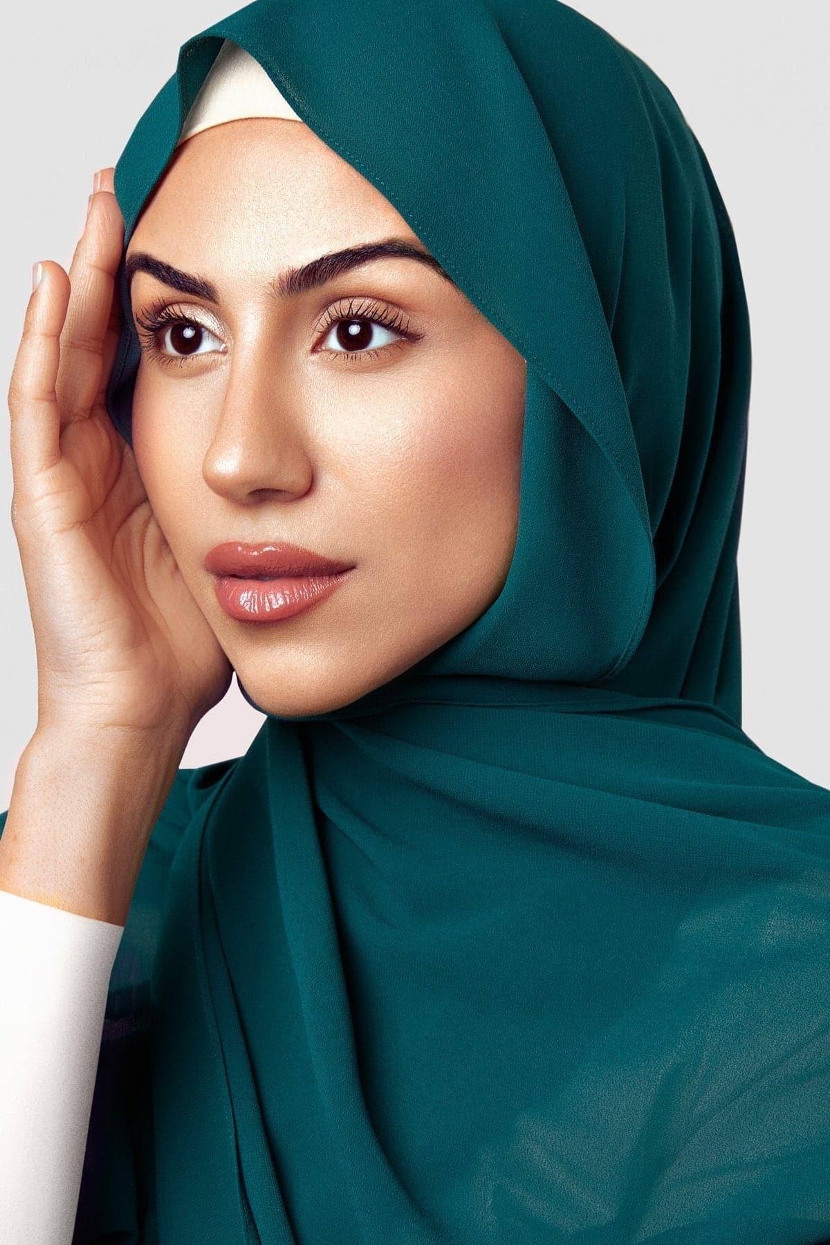 Luxury Bamboo Jersey Hijab Undercaps- London Fog - Zahraa The Label