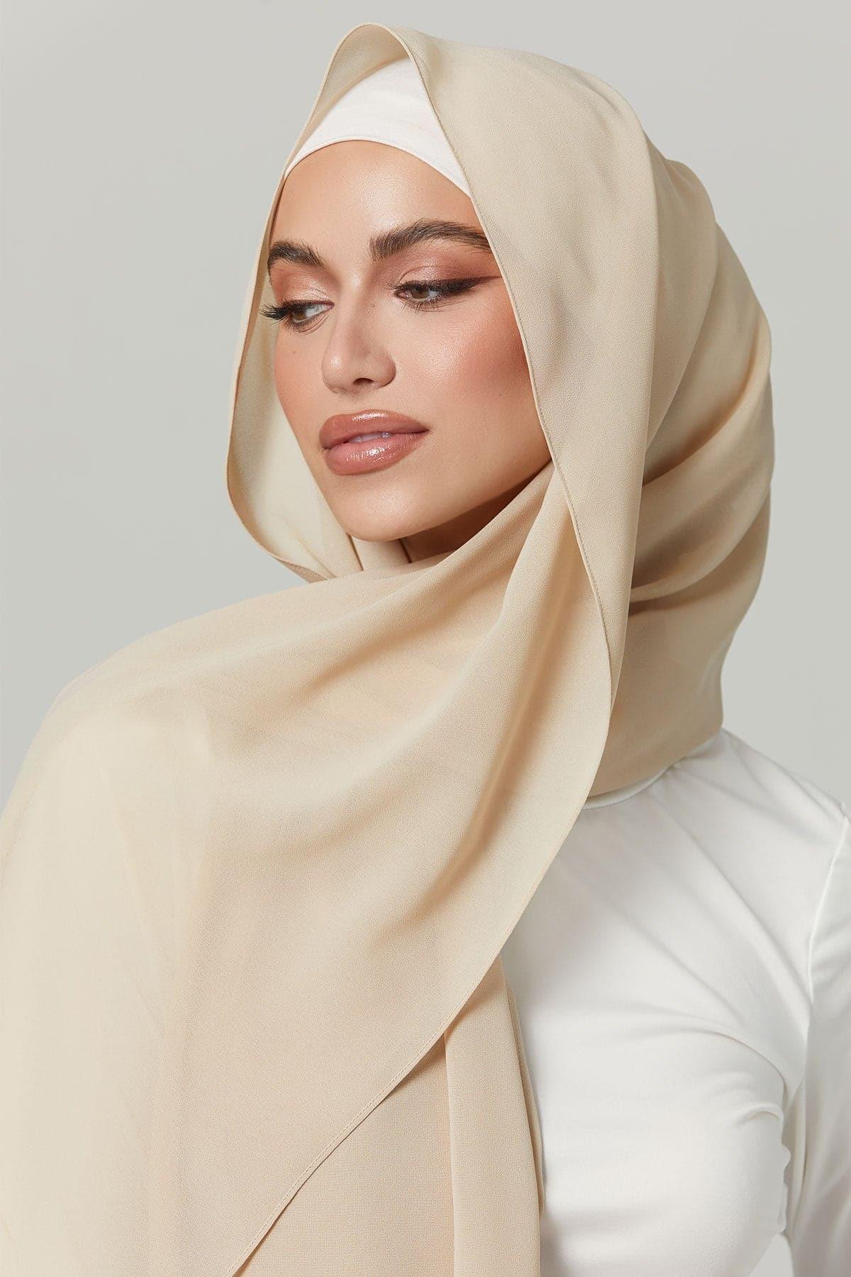 Luxury Bamboo Jersey Hijab Undercaps- London Fog - Zahraa The Label