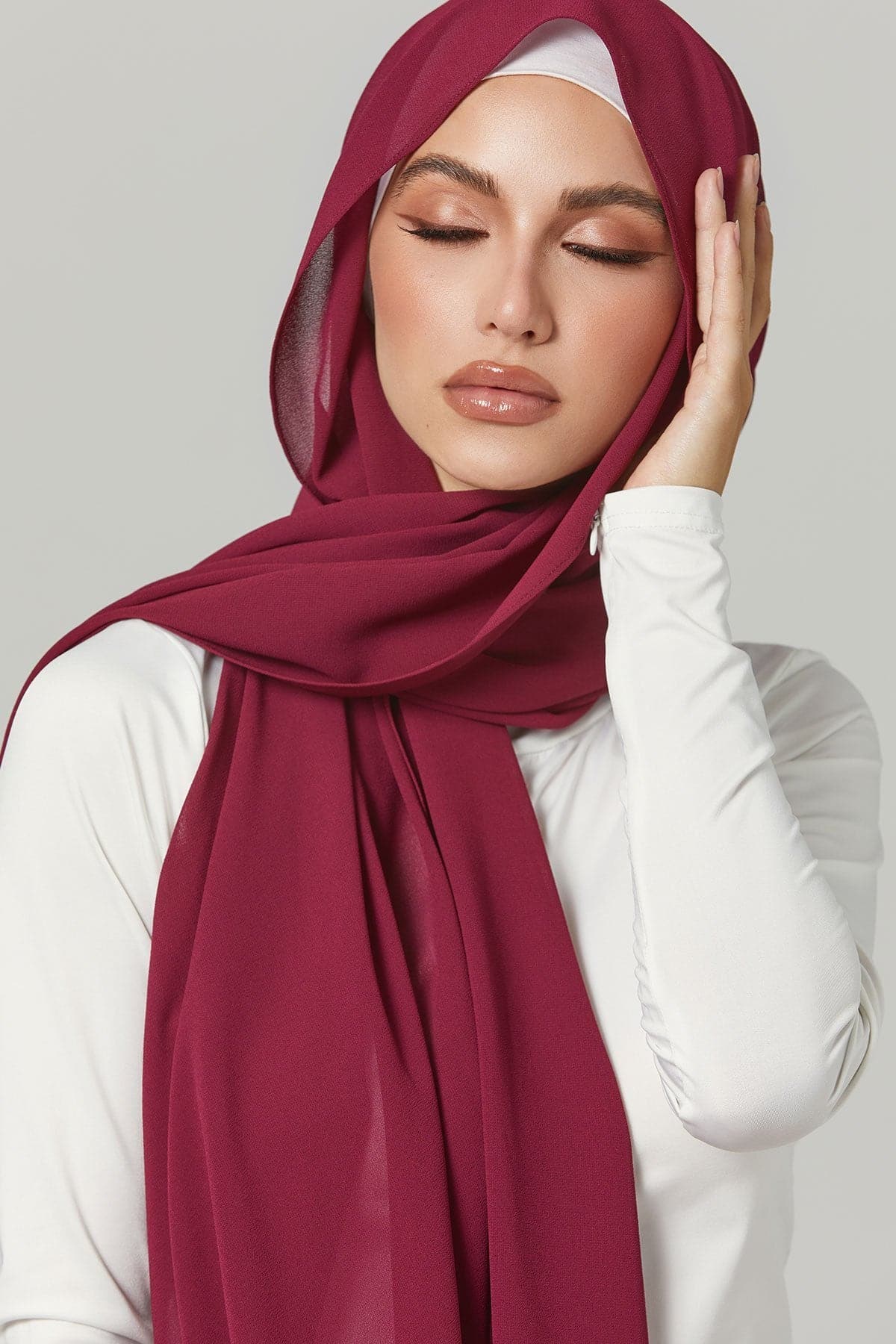 Basic Luxe Chiffon Hijab- Eva - Zahraa The Label