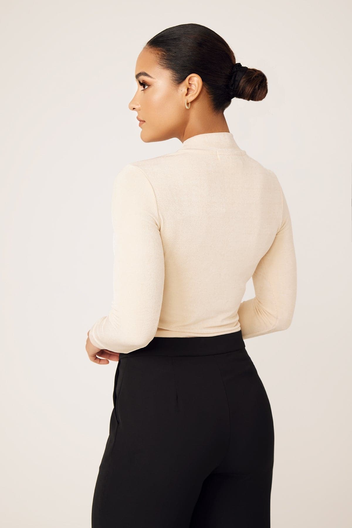 Camile Long Sleeve Body Shirt-Modest Nude - Zahraa The Label