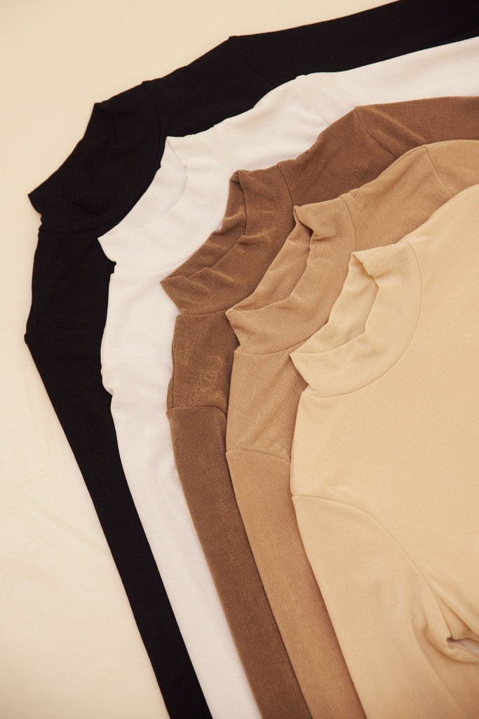 Camile Long Sleeve Body Shirt-Modest Nude - Zahraa The Label