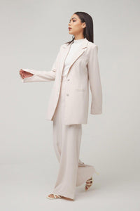 Carolina Tie Waist Blazer - Fog